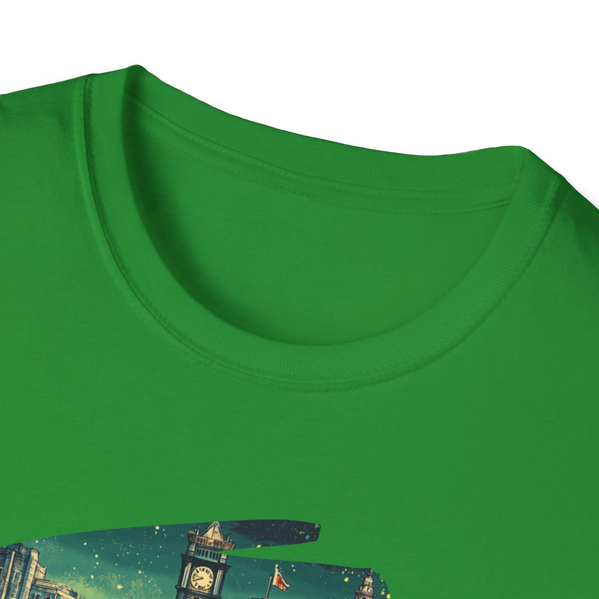 Dublin vintage travel collage T-Shirt | Irish city skyline, retro postcard style