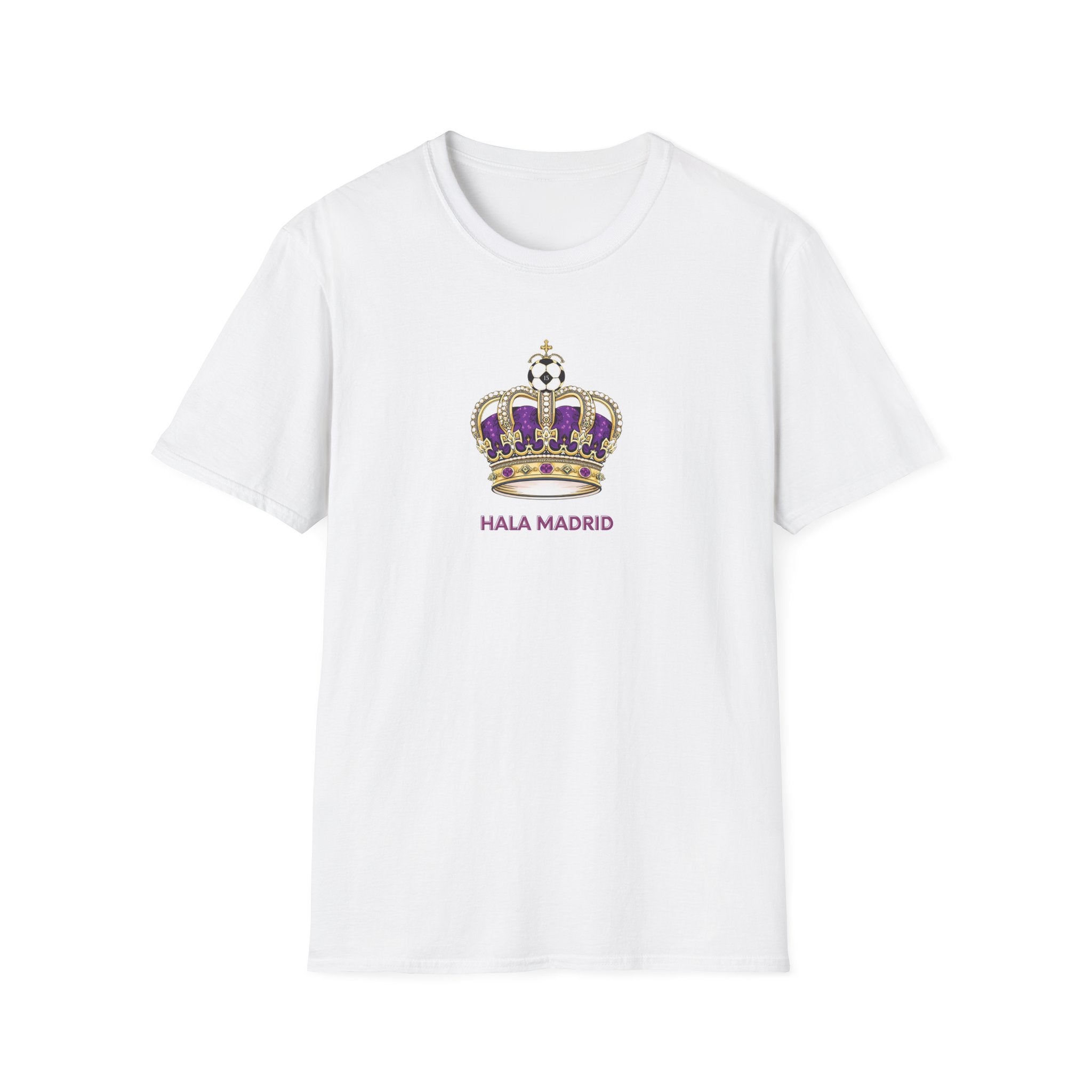 Crown with Soccer Ball Hala Madrid T-Shirt | Football Fan Tee