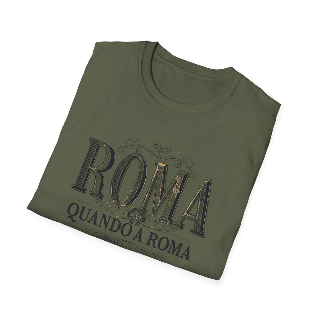 Roma Quando a Roma T-Shirt | Vintage Roman Travel Typography