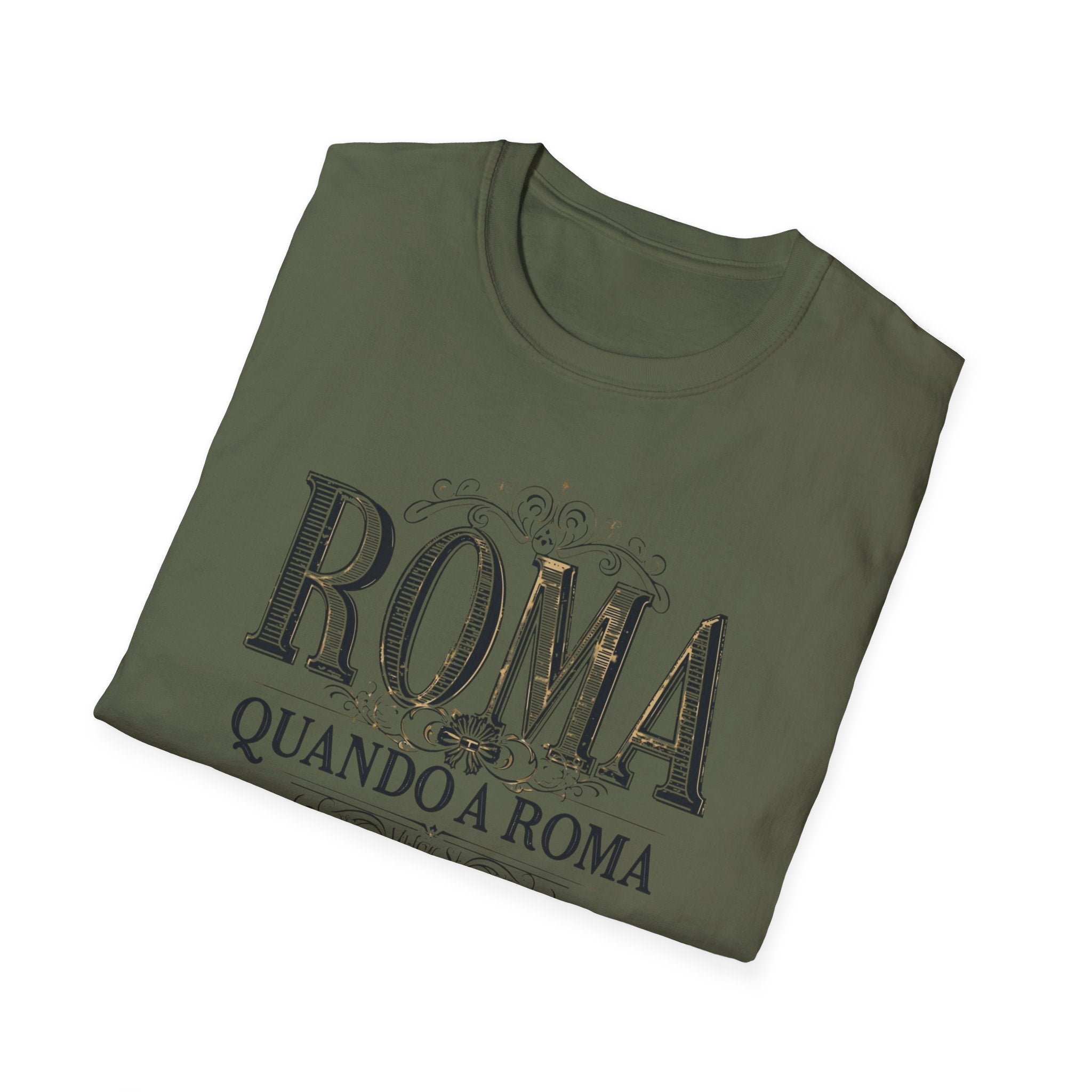 Roma Quando a Roma T-Shirt | Vintage Roman Travel Typography