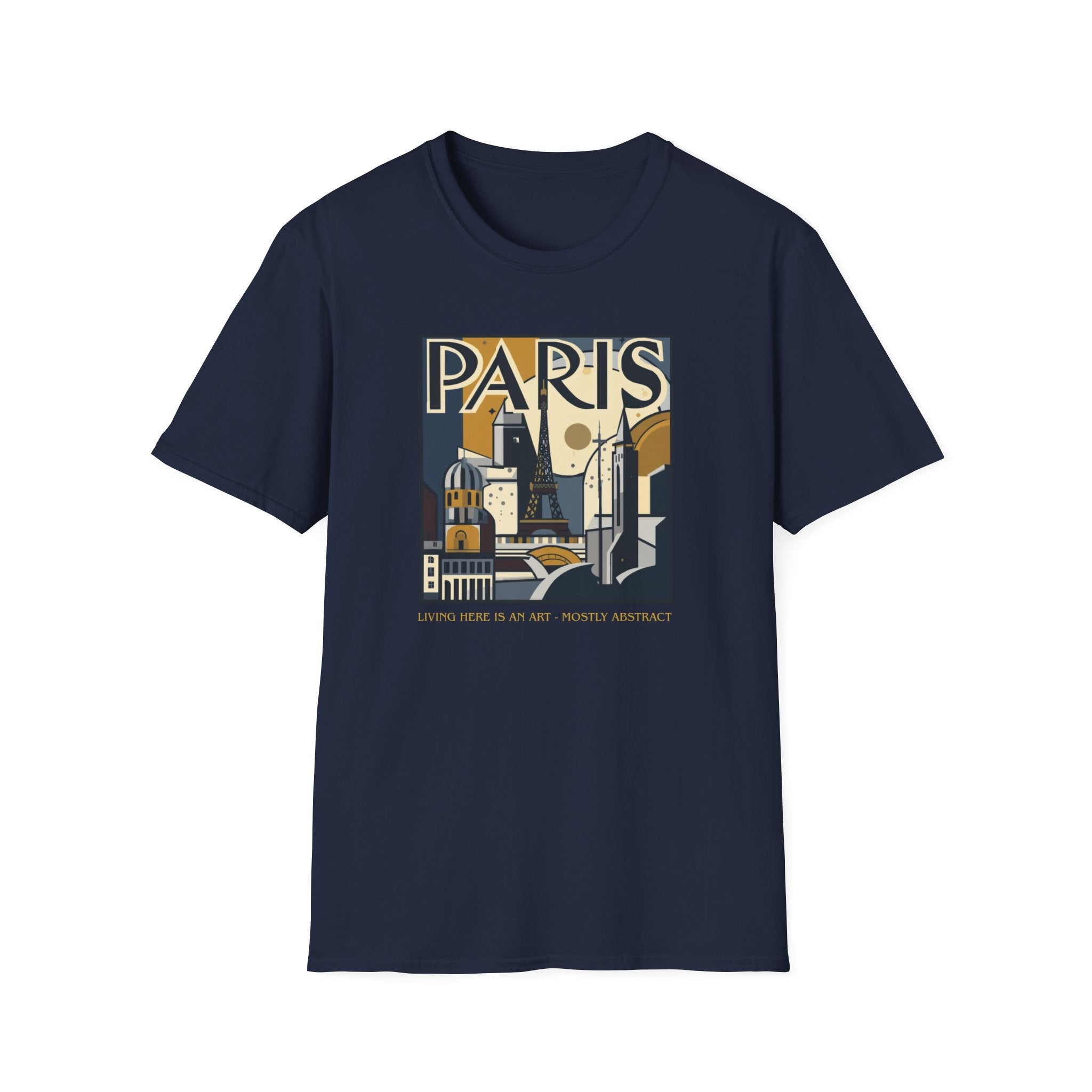 Paris Travel Poster T-Shirt — Retro Art Deco Cityscape Tee