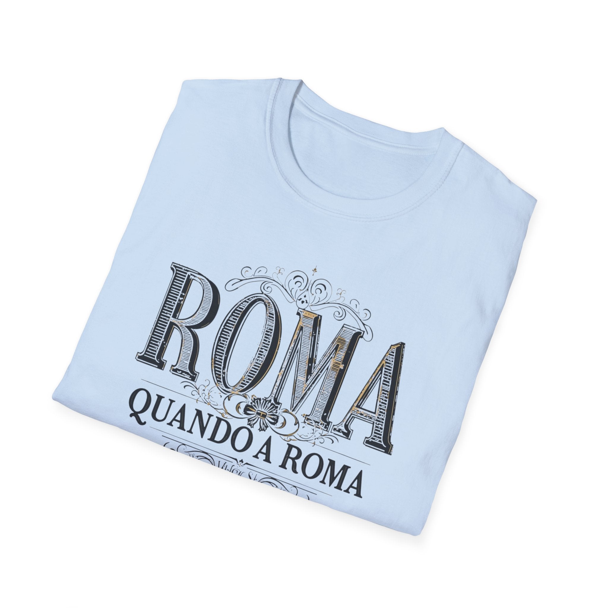 Roma Quando a Roma T-Shirt | Vintage Roman Travel Typography