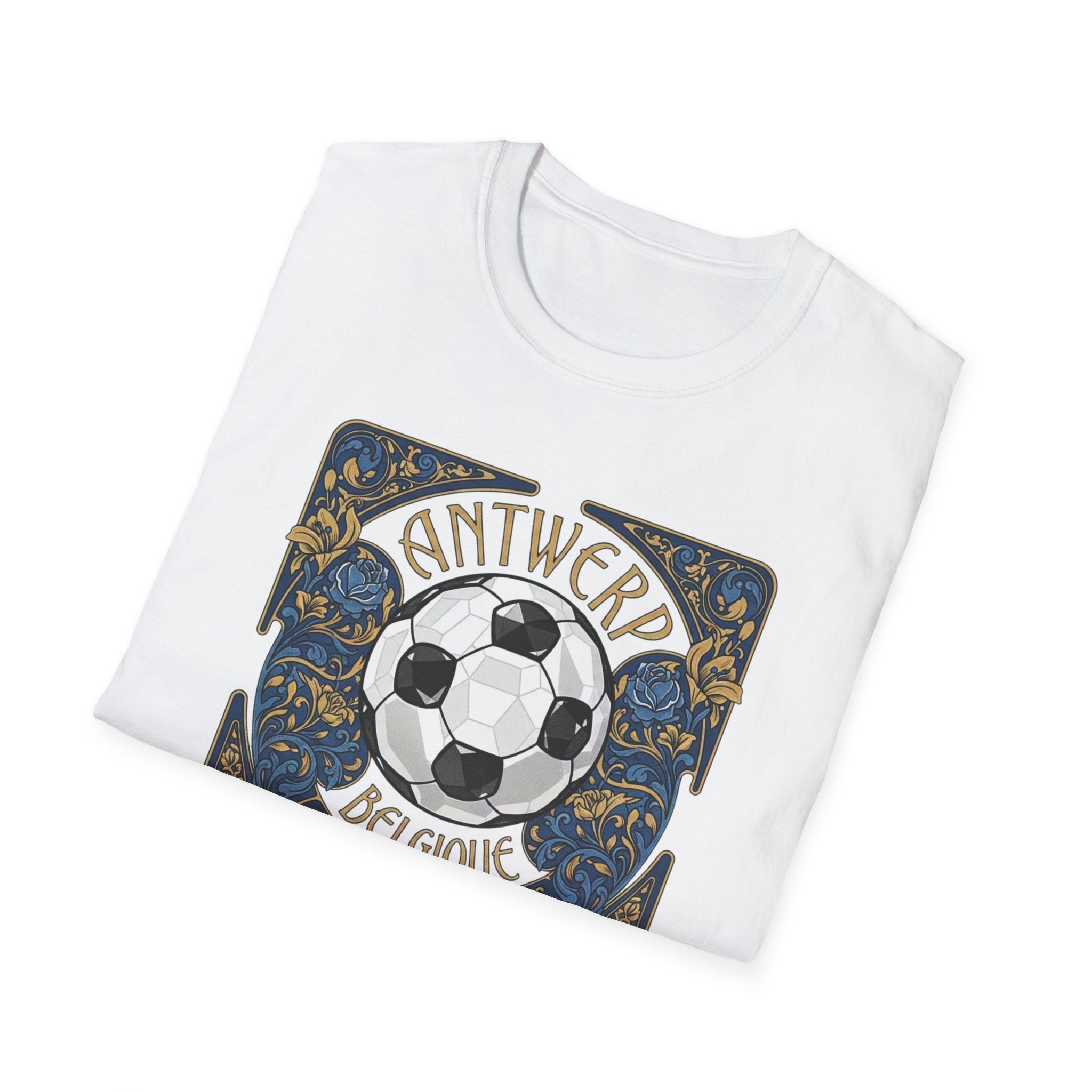 Antwerp Belgique Soccer Vintage Art Tee — World Cup 2022 Football Shirt