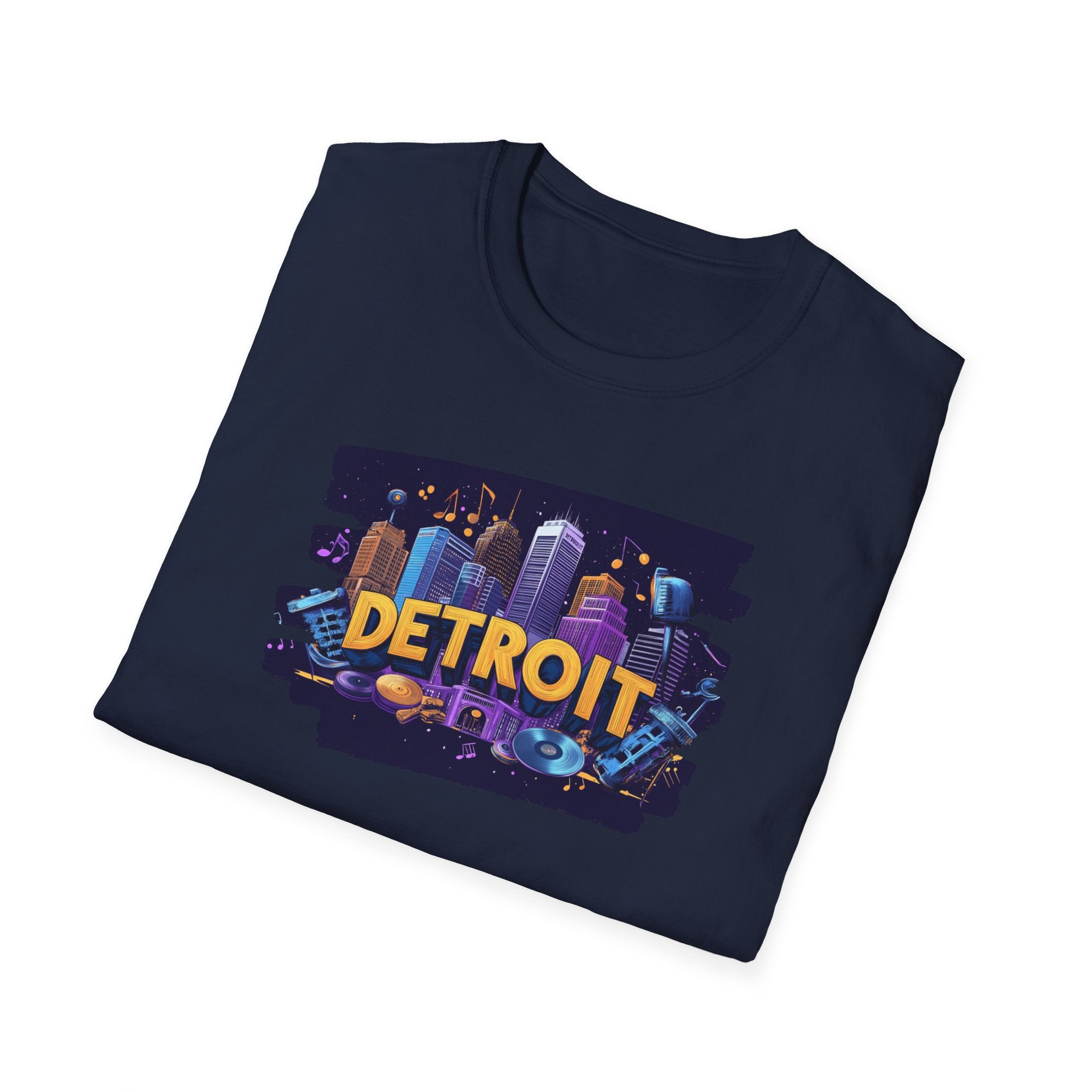 Detroit Skyline Graphic T-Shirt | City Nightscape Tee
