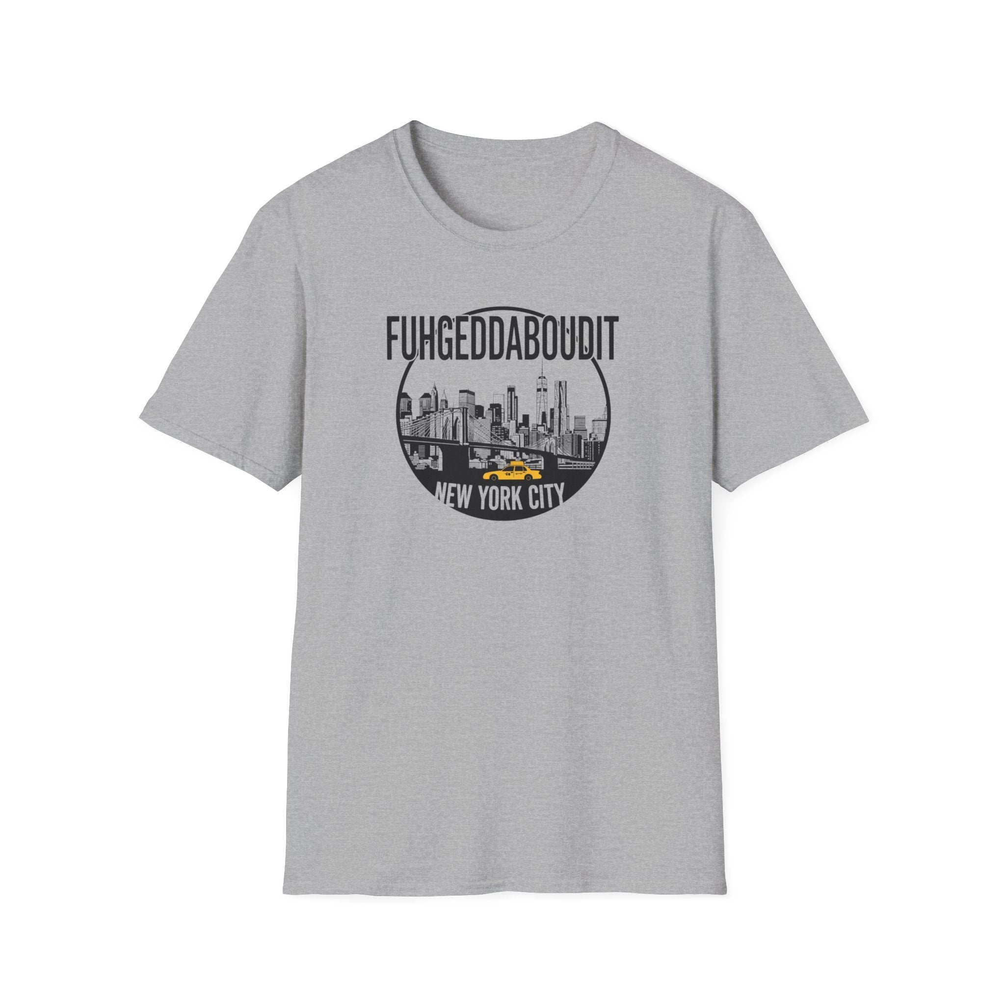 Fuhgeddaboudit New York City skyline T-Shirt | NYC skyline tee