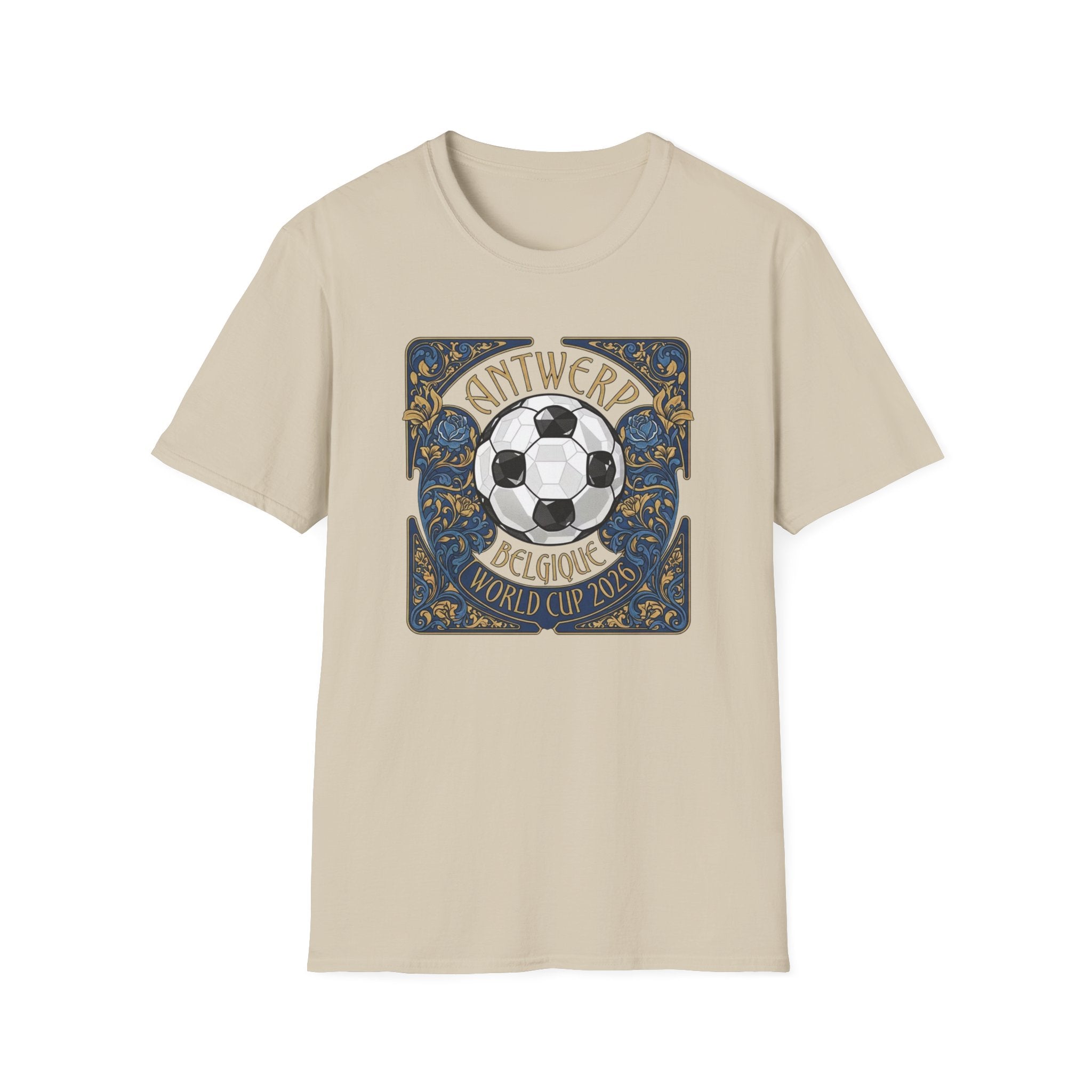 Antwerp Belgique Soccer Vintage Art Tee — World Cup 2022 Football Shirt