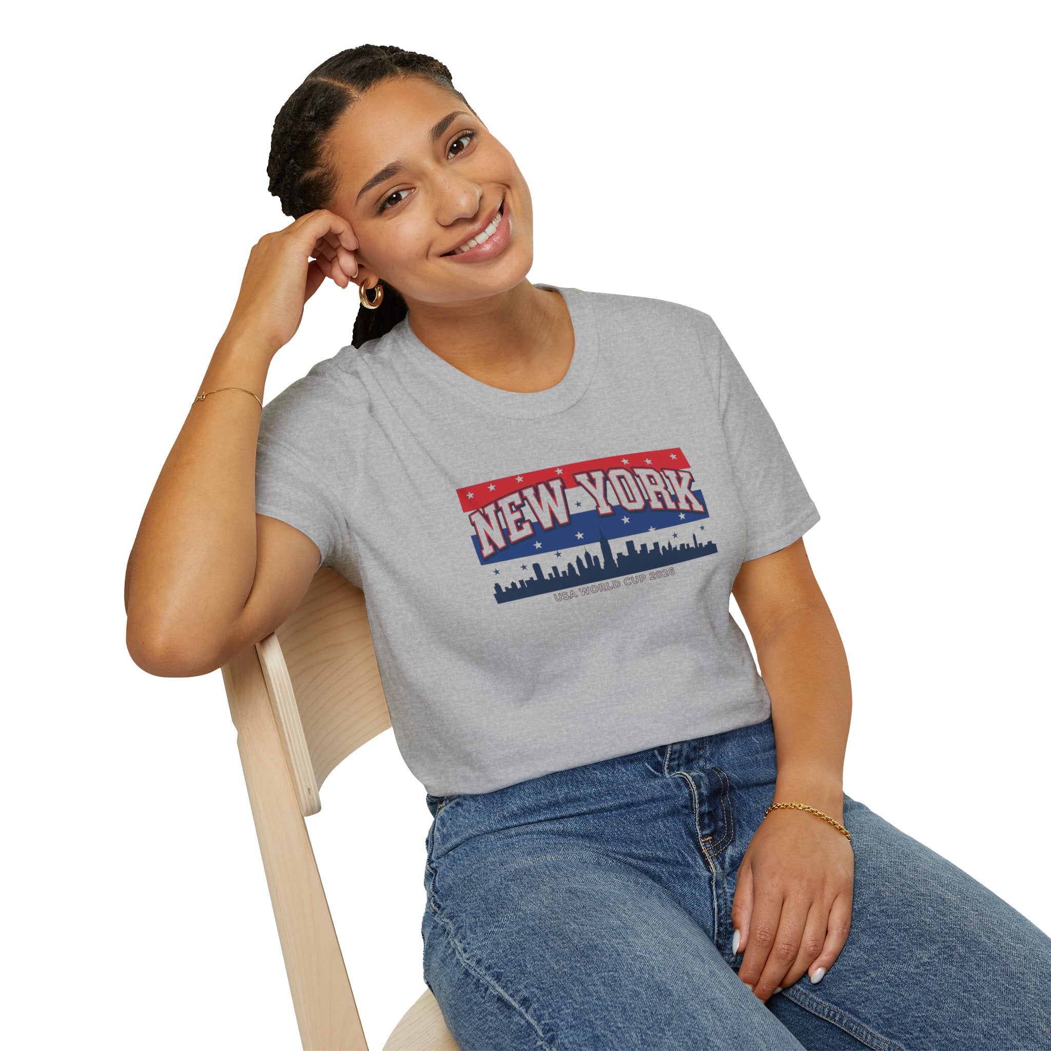 New York Skyline T-Shirt - Patriotic USA City Graphic Tee