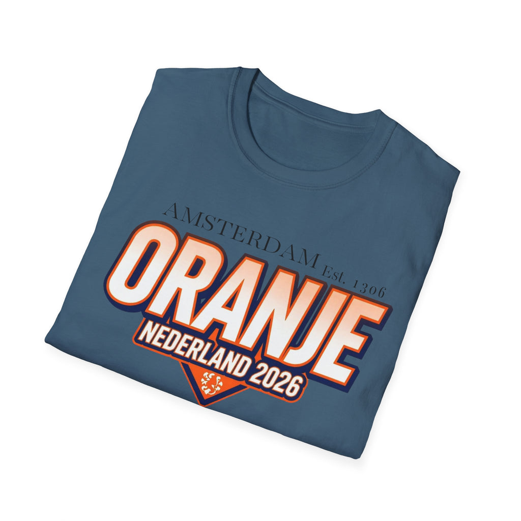 Oranje Nederland 2026 T-Shirt – Amsterdam Football Fan Tee
