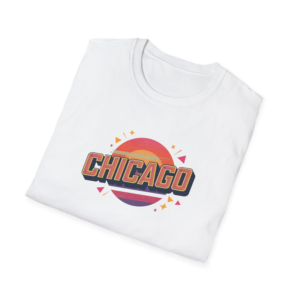 Chicago Retro Sunset T-Shirt | City Pride, Vintage Typography
