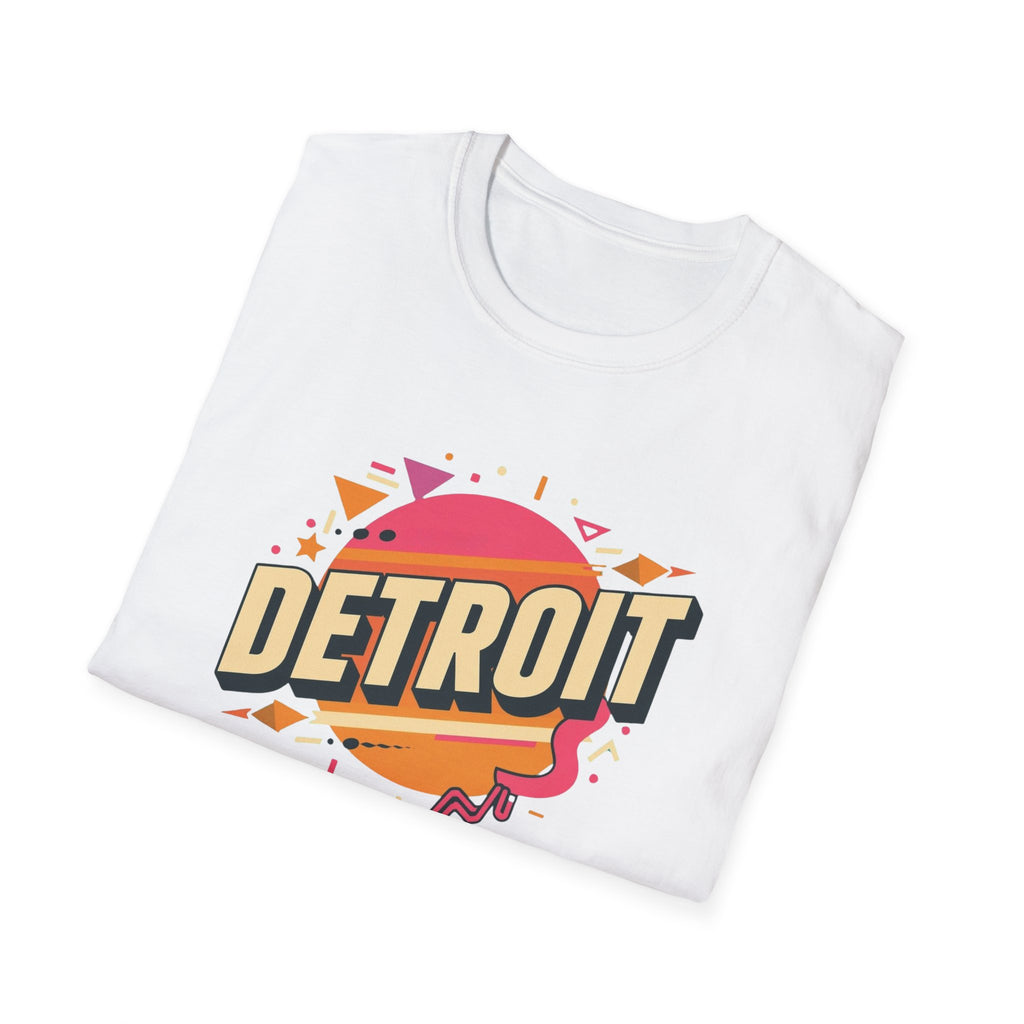 Detroit Retro Sunset T-Shirt — Vintage City Typography Tee
