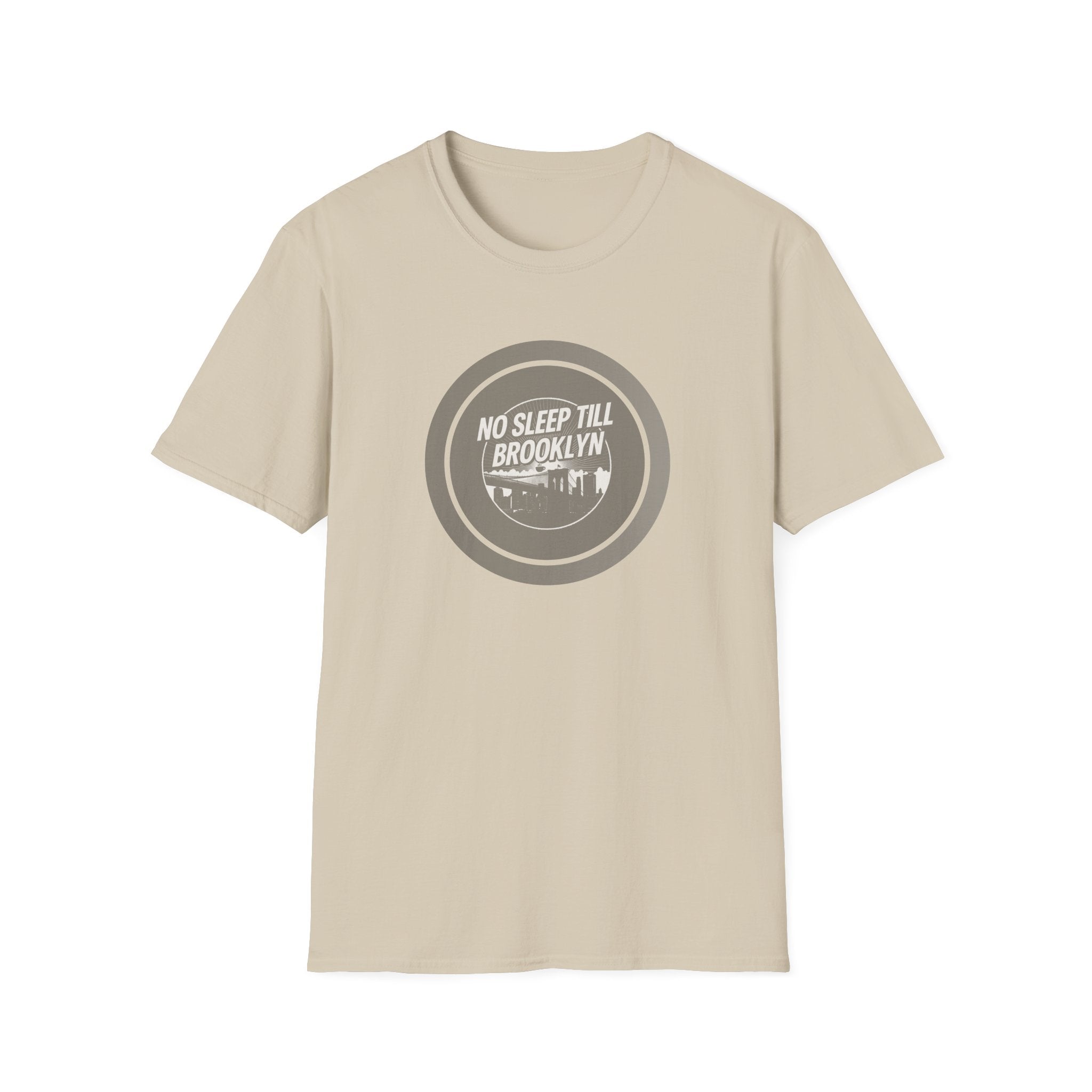 No Sleep Till Brooklyn T-Shirt | Retro NYC Skyline Circle Logo