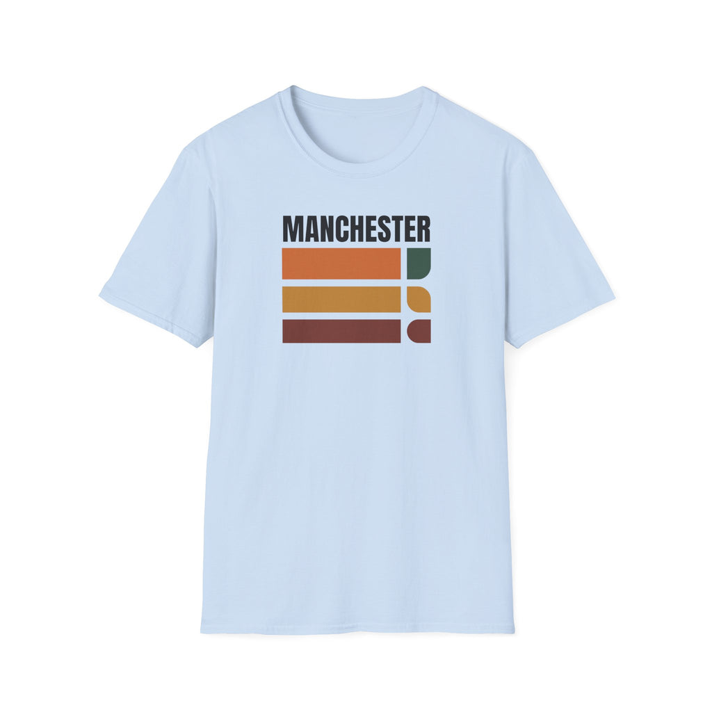 Manchester Retro Stripes T-Shirt | Vintage City Graphic