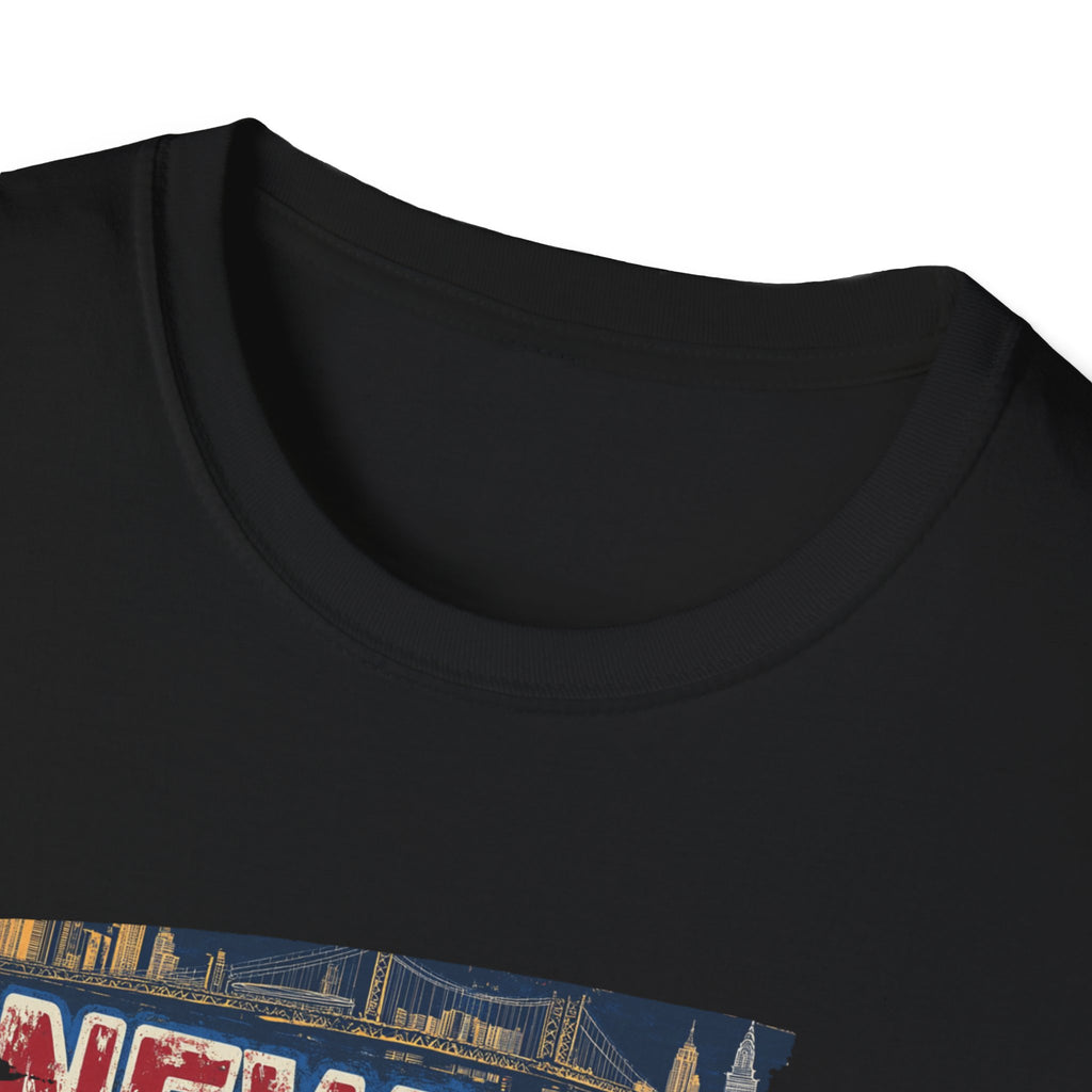 New York Taxi Skyline T-Shirt | NYC vintage cab illustration