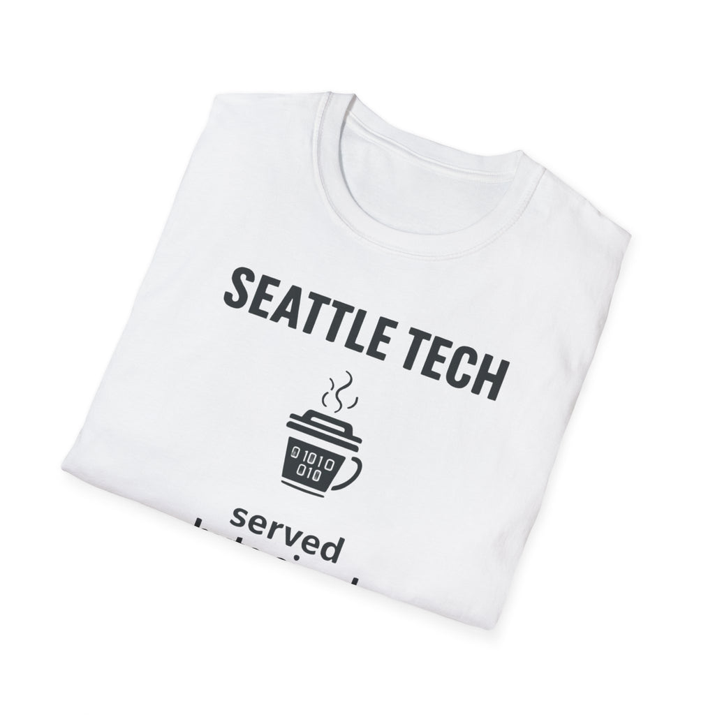 Seattle Tech T-Shirt — "Served Byte Sized" Coffee Cup Design