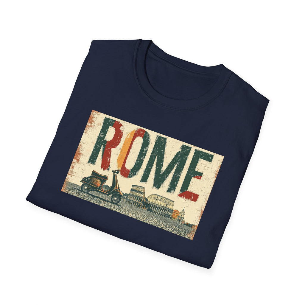 Rome Vintage Travel Graphic T-Shirt | Retro Roman Skyline Tee