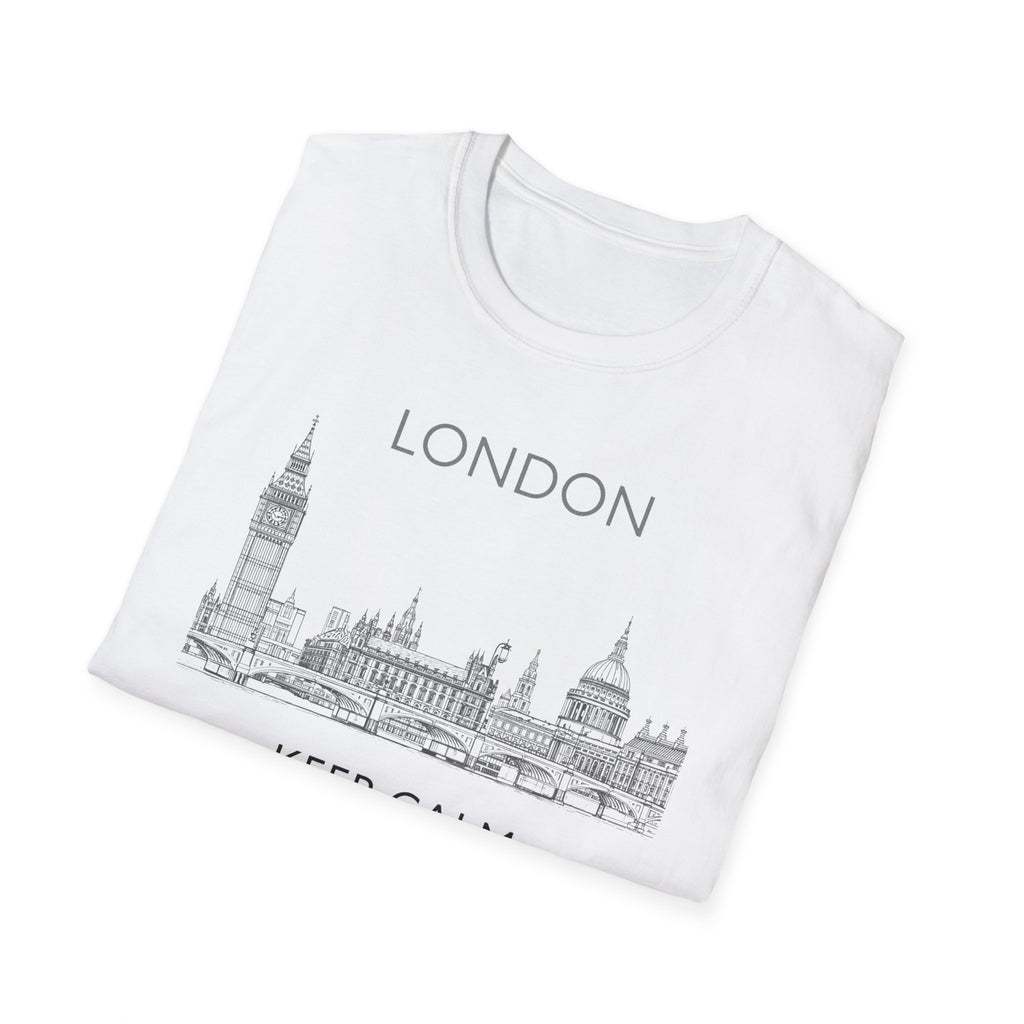 London skyline Keep Calm and Carry On T-Shirt | UK travel souvenir