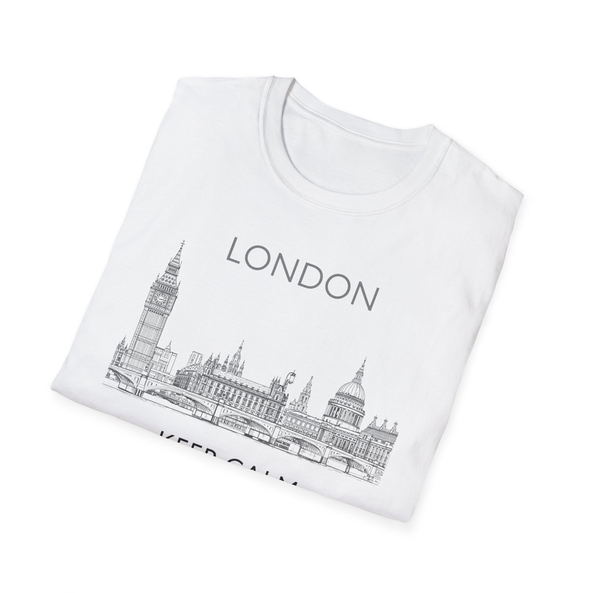London skyline Keep Calm and Carry On T-Shirt | UK travel souvenir