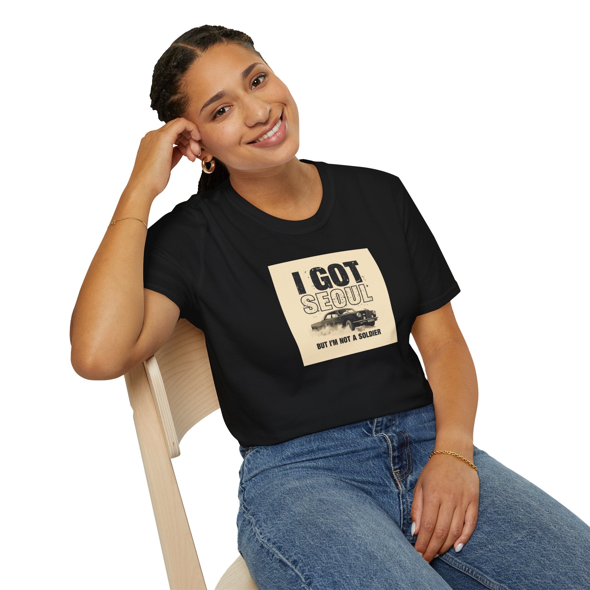 Seoul Travel Tee — "I Got Seoul But I’m Not A Soldier" Vintage Korea Souvenir T-Shirt