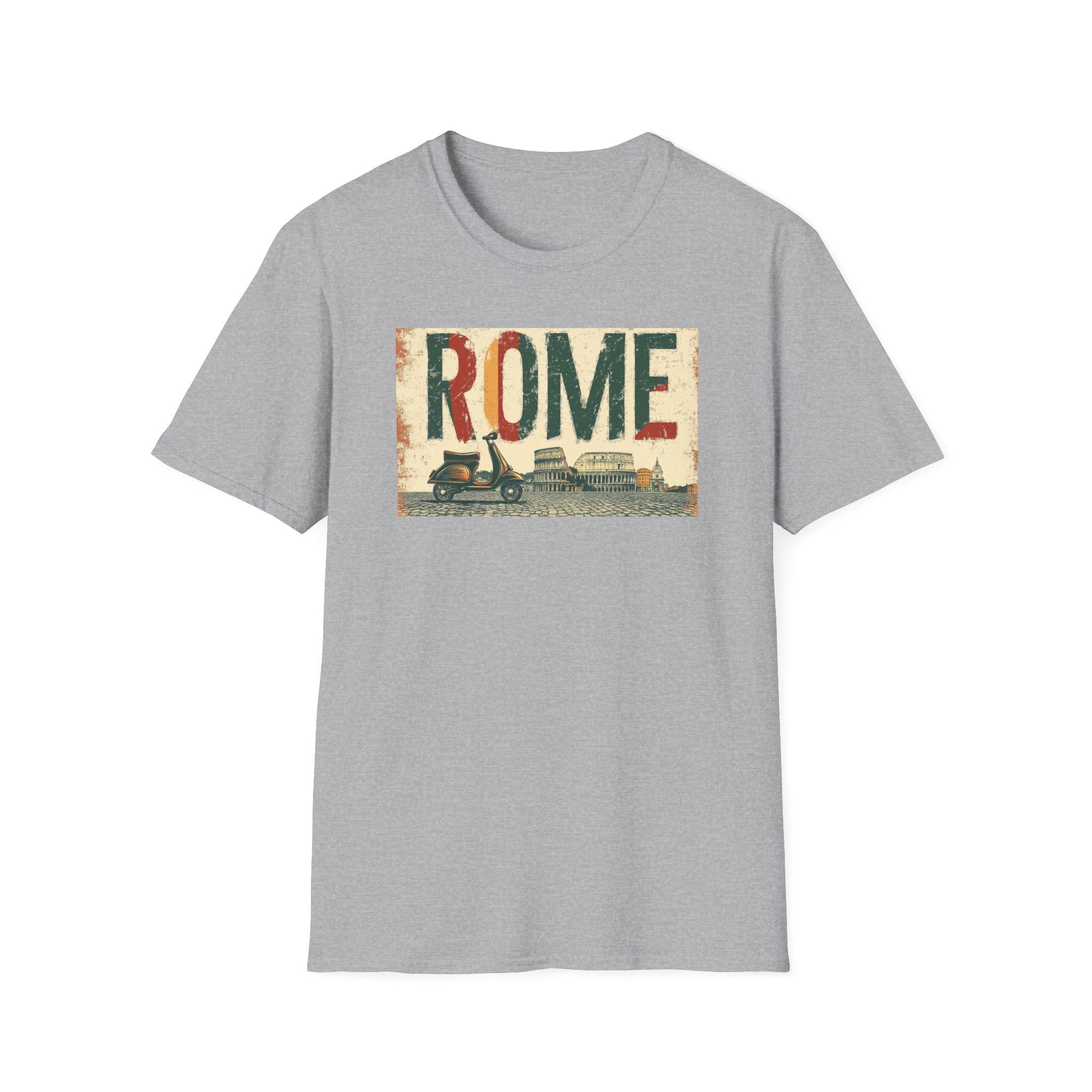 Rome Vintage Travel Graphic T-Shirt | Retro Roman Skyline Tee