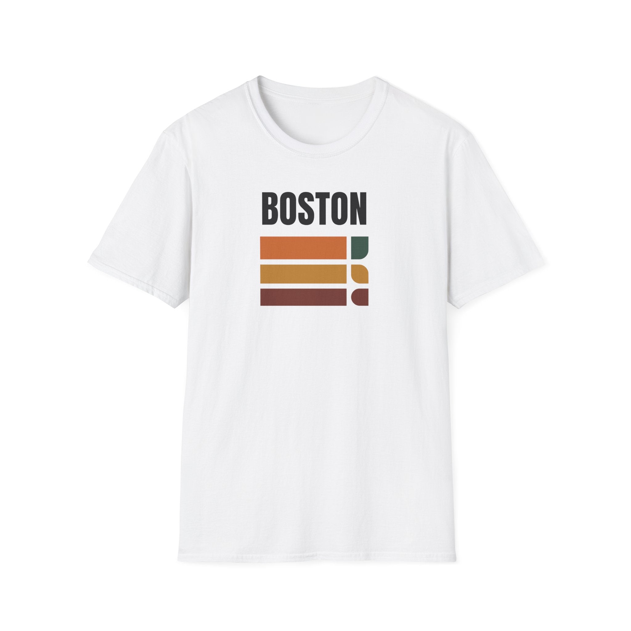 Boston Retro Stripes T-Shirt | Vintage City Graphic
