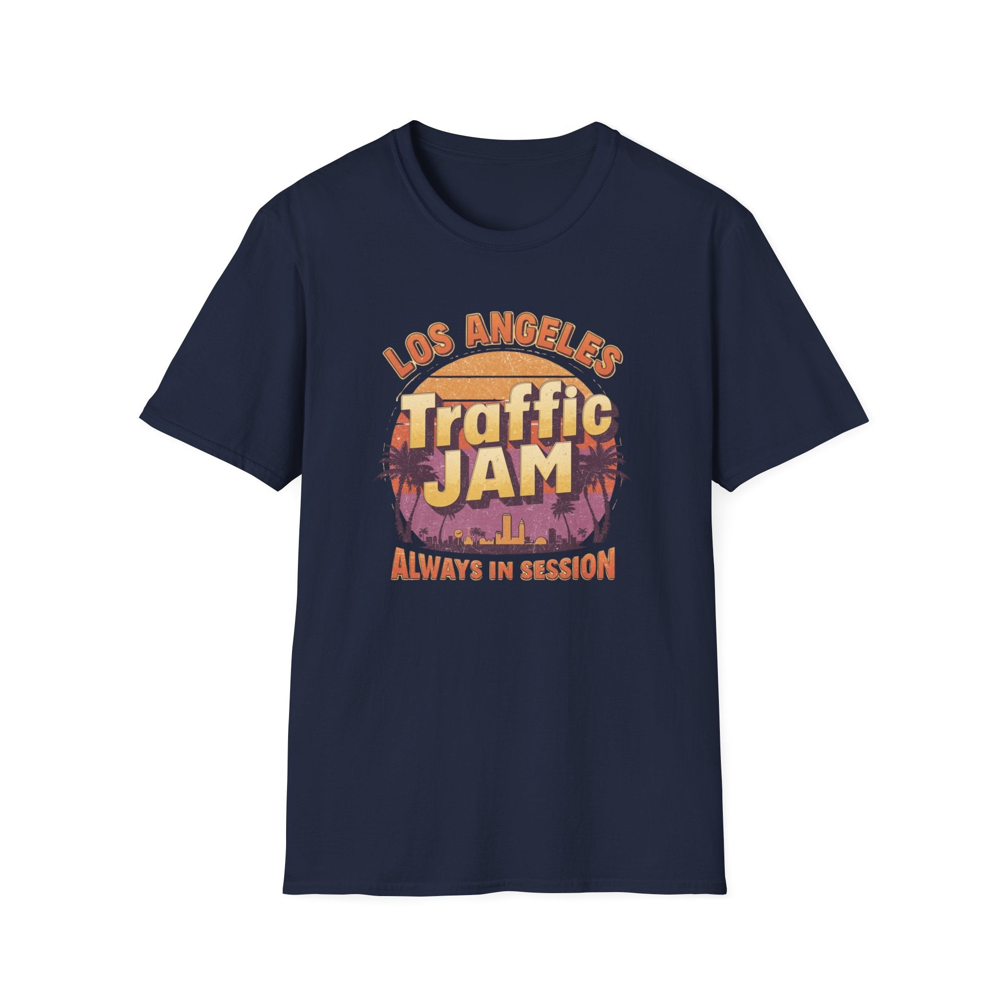 Traffic Jam T-Shirt — "Los Angeles Traffic Jam: Always In Session" Retro Sunset Tee