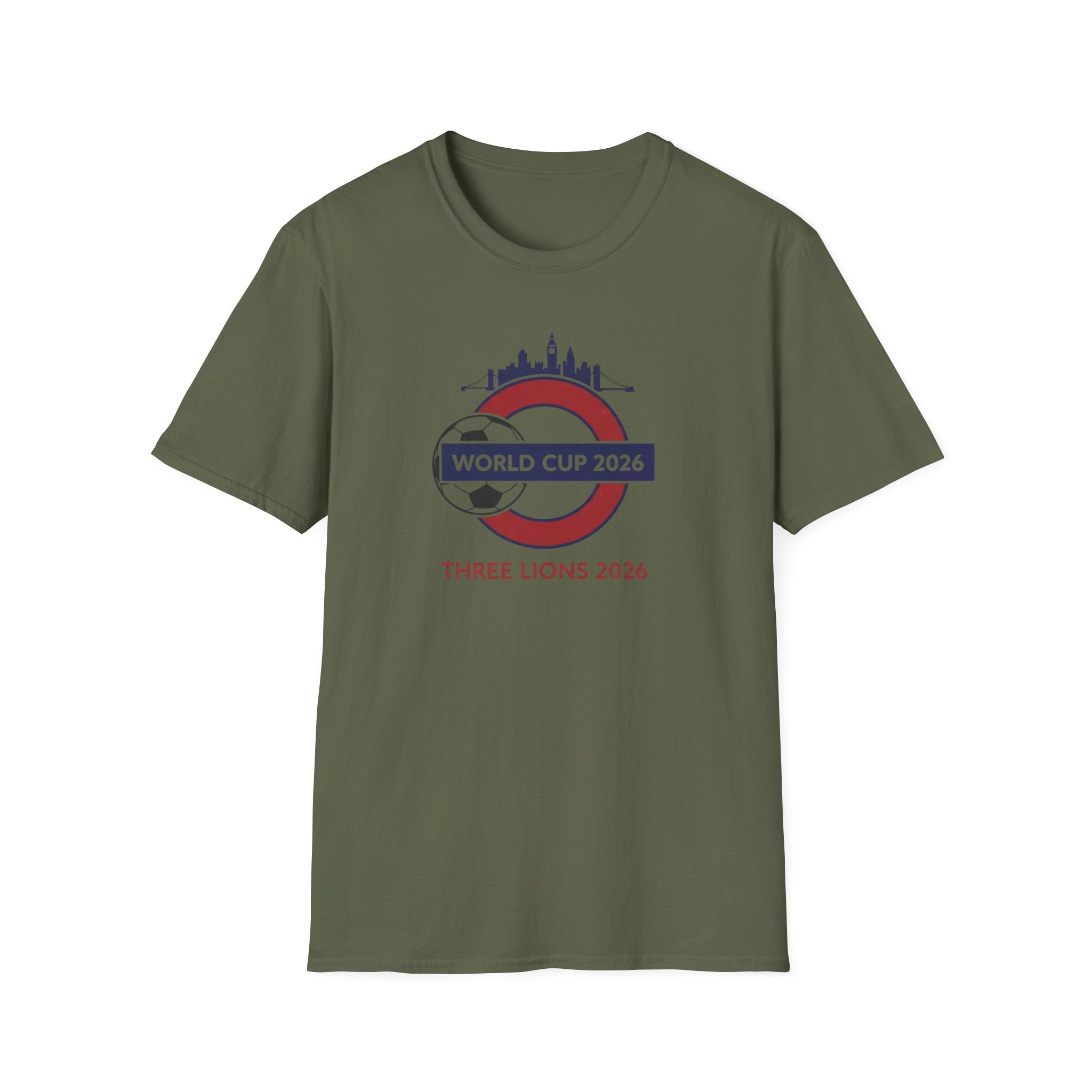 World Cup 2026 Three Lions T-Shirt — England Soccer Fan Tee