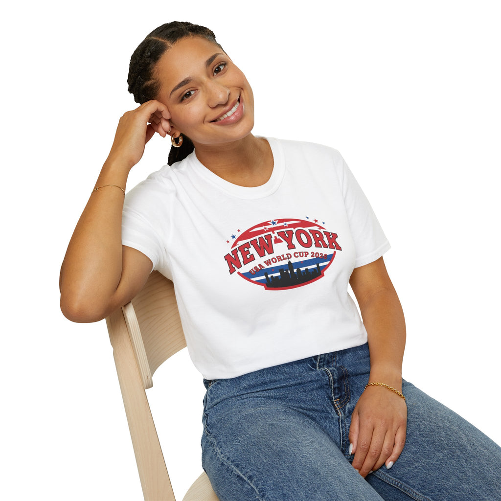 New York World Cup 2026 T-Shirt — Vintage Skyline Soccer Tee