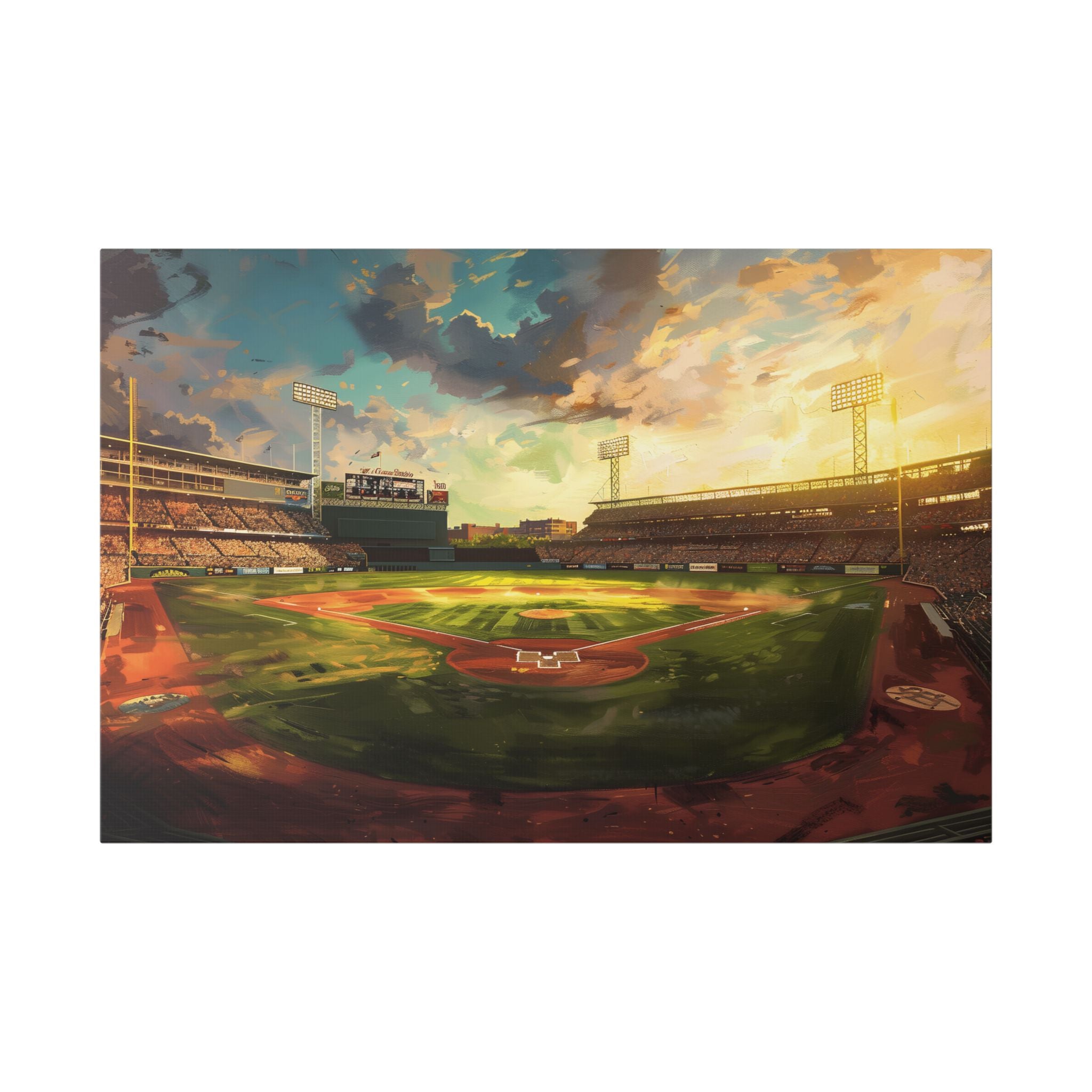 Fenway Park Baseball Stadium Sunset Canvas Print