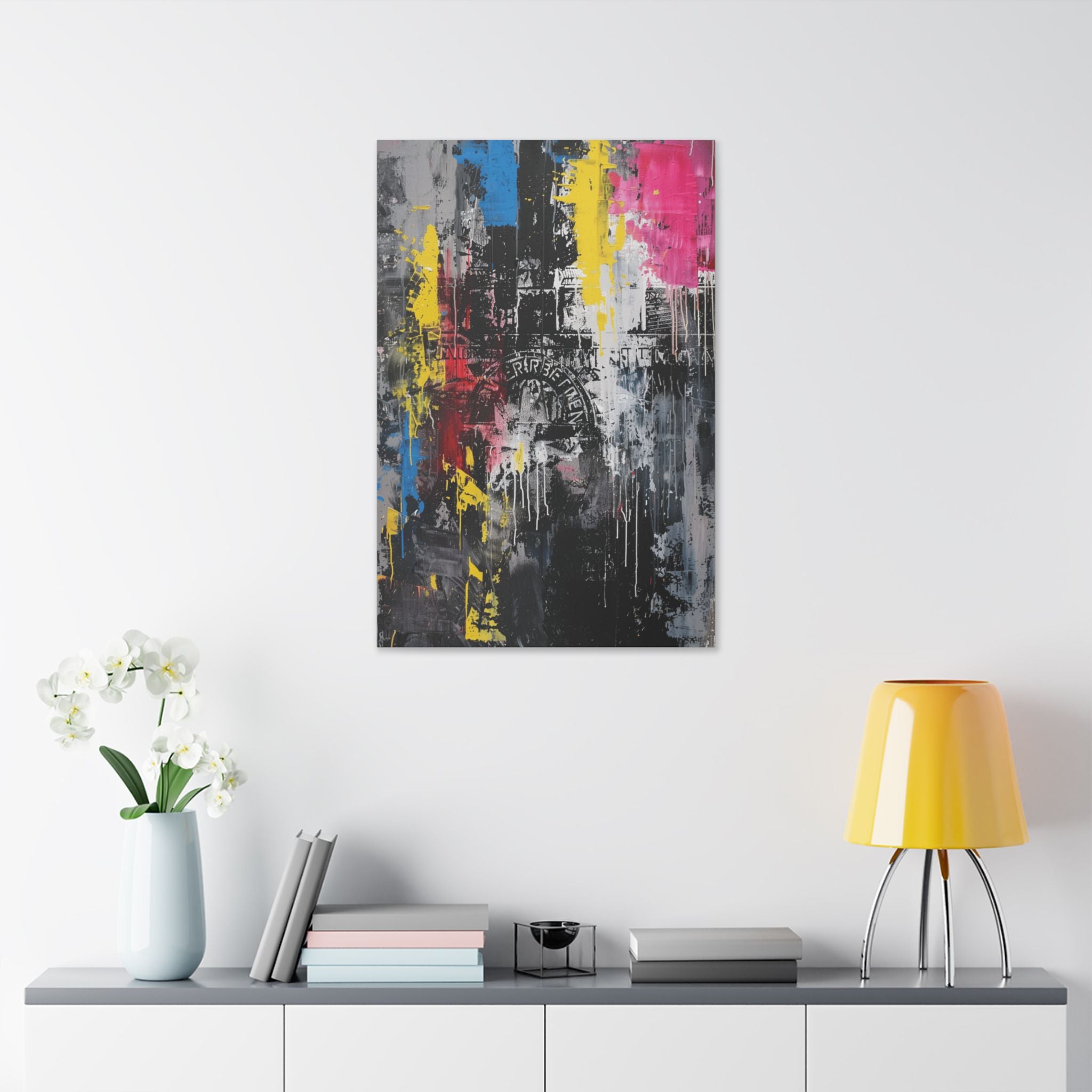 Abstract Urban Graffiti Canvas inspired by Berlin history