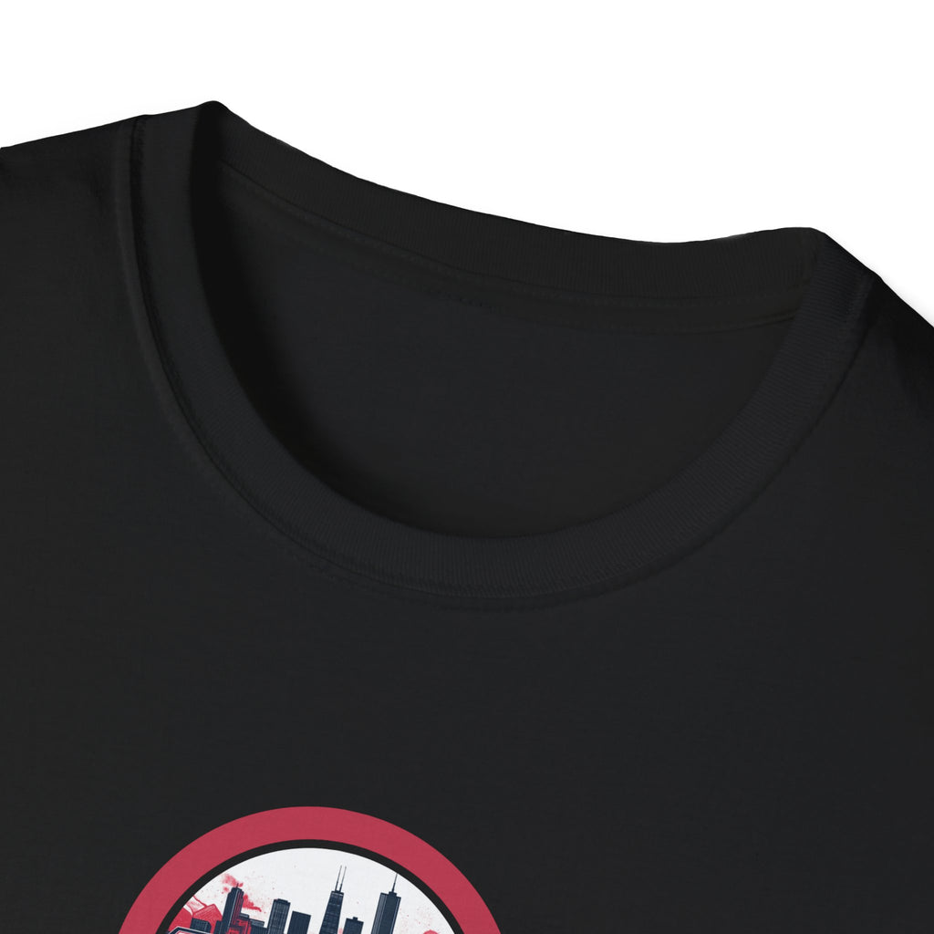 Chicago Skyline Circle Logo T-Shirt | Cityscape Graphic Tee