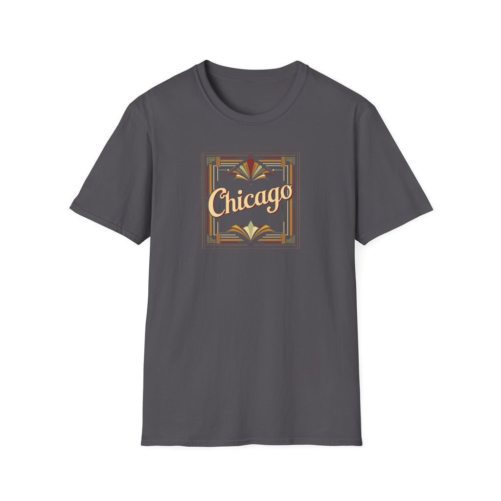 Chicago Art Deco Script T-Shirt | Vintage City Typography