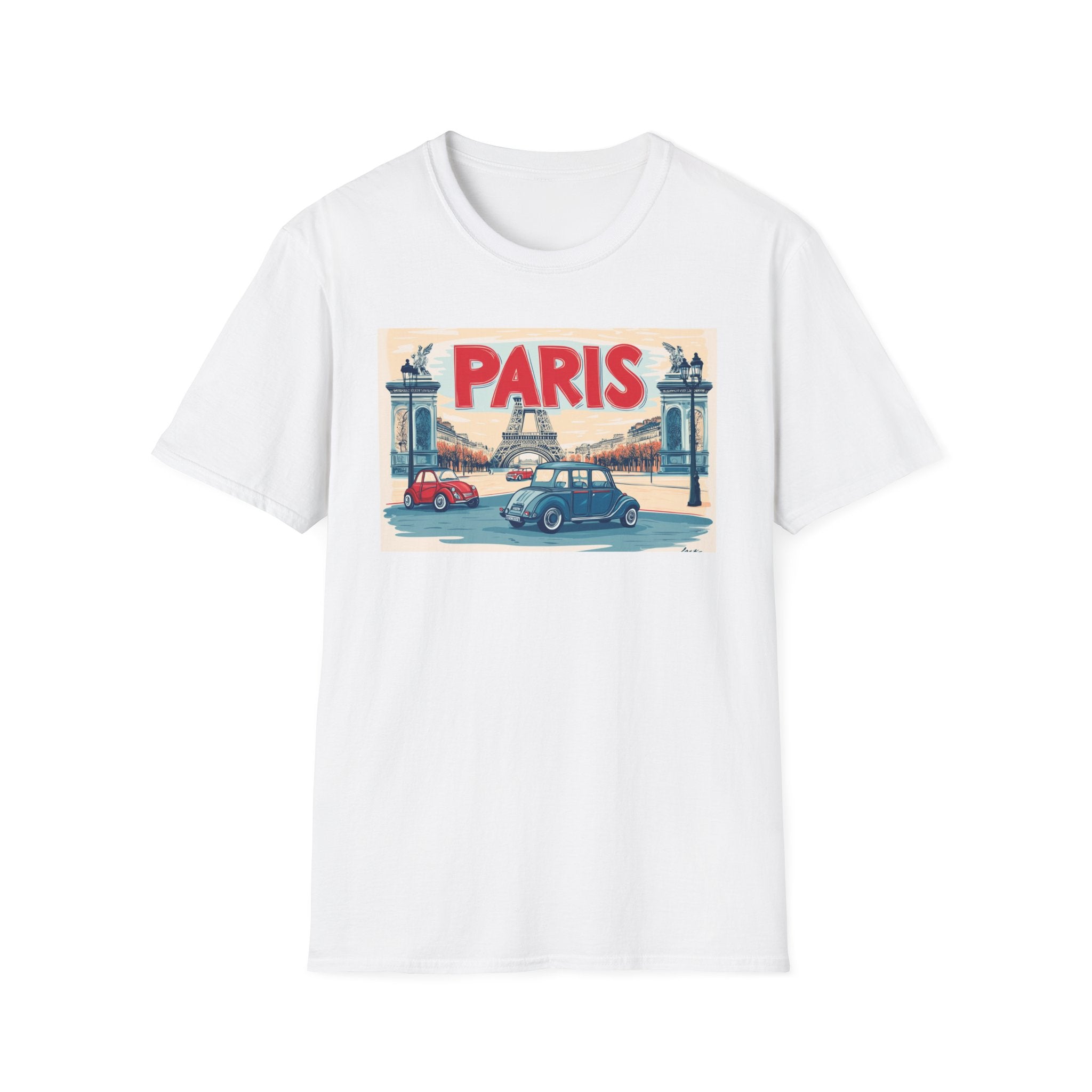 Paris Vintage Postcard T-Shirt | Eiffel Tower Retro Travel Tee