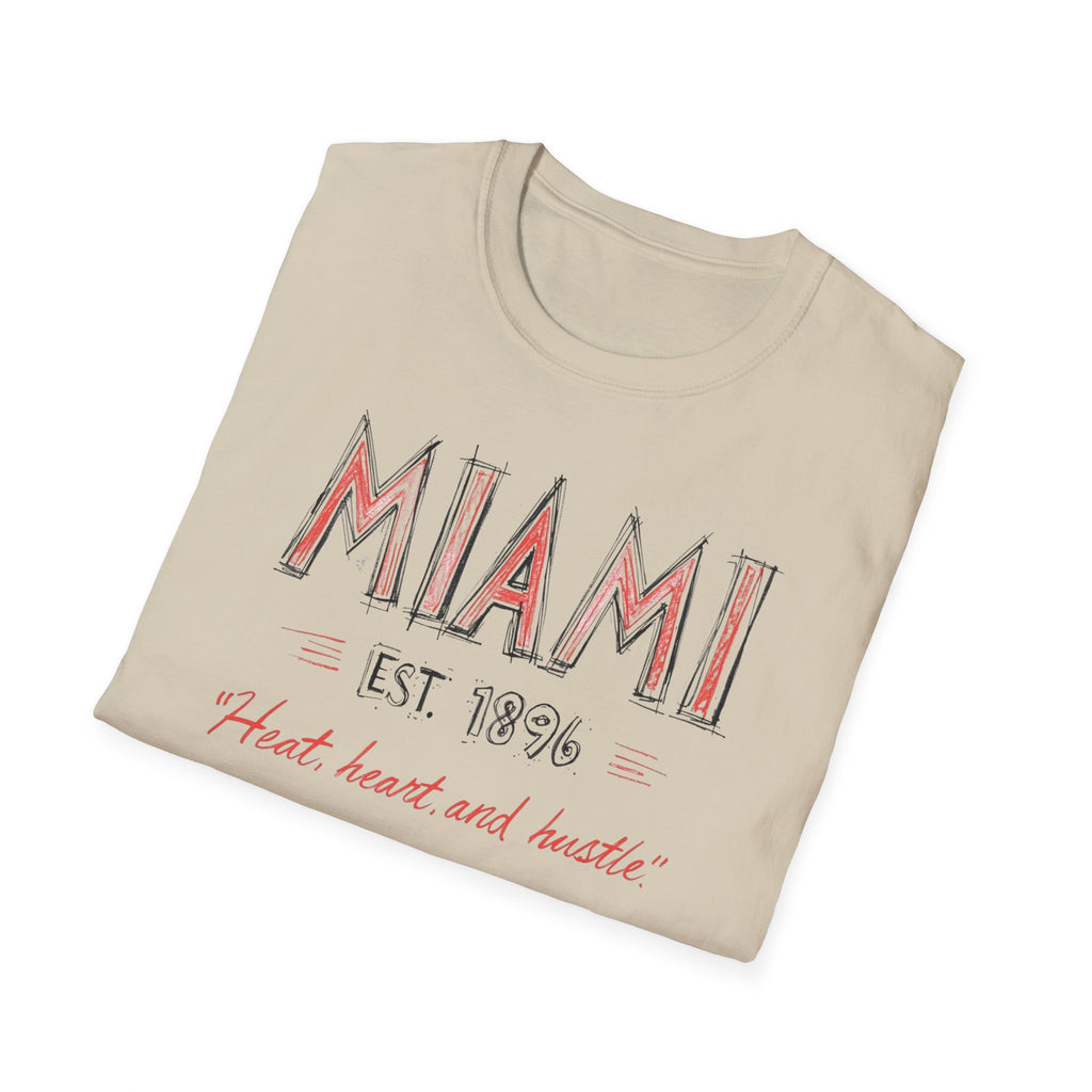Miami Est. 1896 T-Shirt — "Heat, Heart and Huskie" Retro City Tee