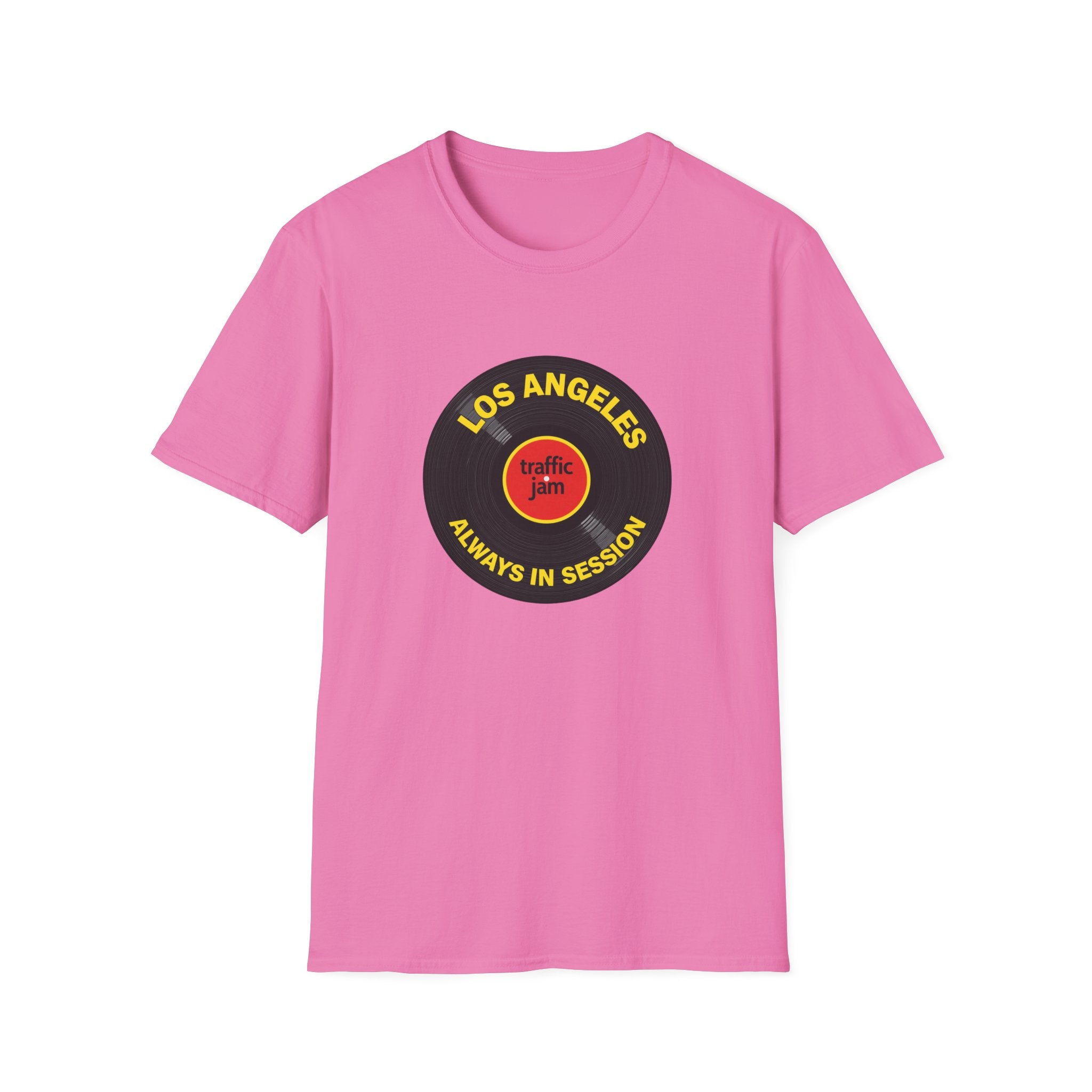 T-Shirt — Los Angeles Traffic Jam Vintage Record Design (“Always In Session”)