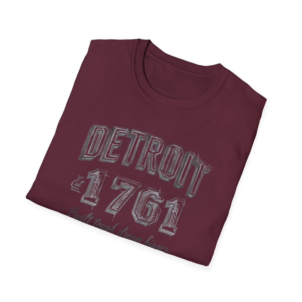 Detroit 1761 T-Shirt — Built Tough, Dream Bigger Vintage City Tee