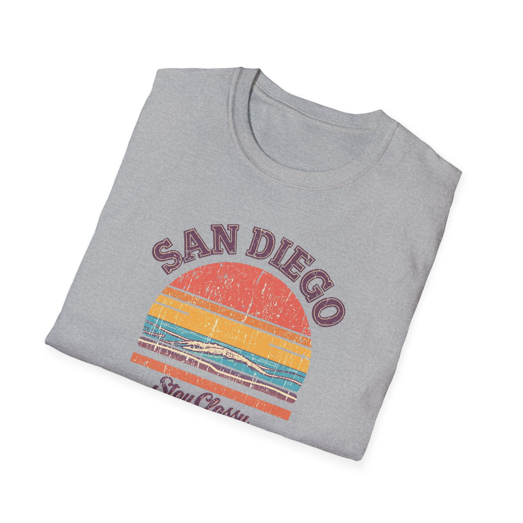 San Diego Retro Sunset T-Shirt — Stay Classy Vintage Beach Tee
