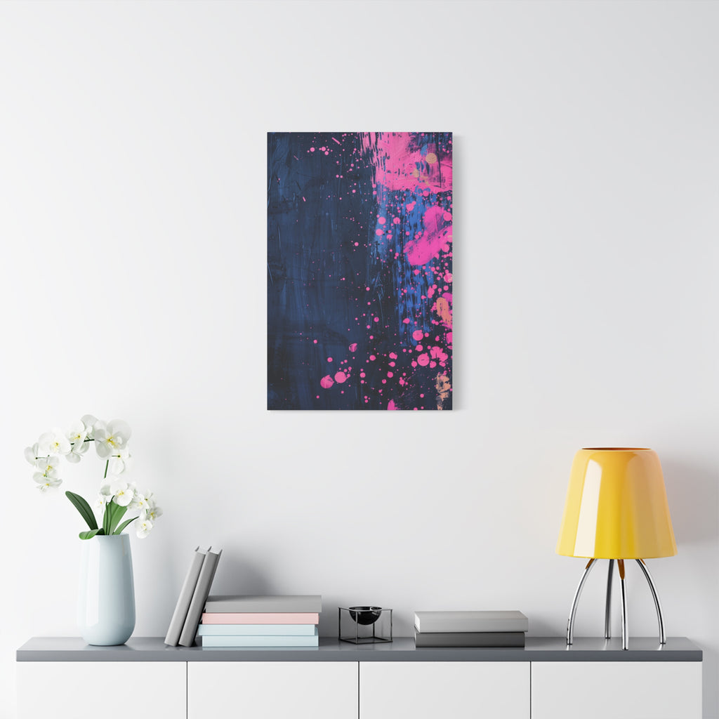 Abstract Neon Splash Canvas - Colour field painting inspired by Tokyo and Japanese artistic heritage