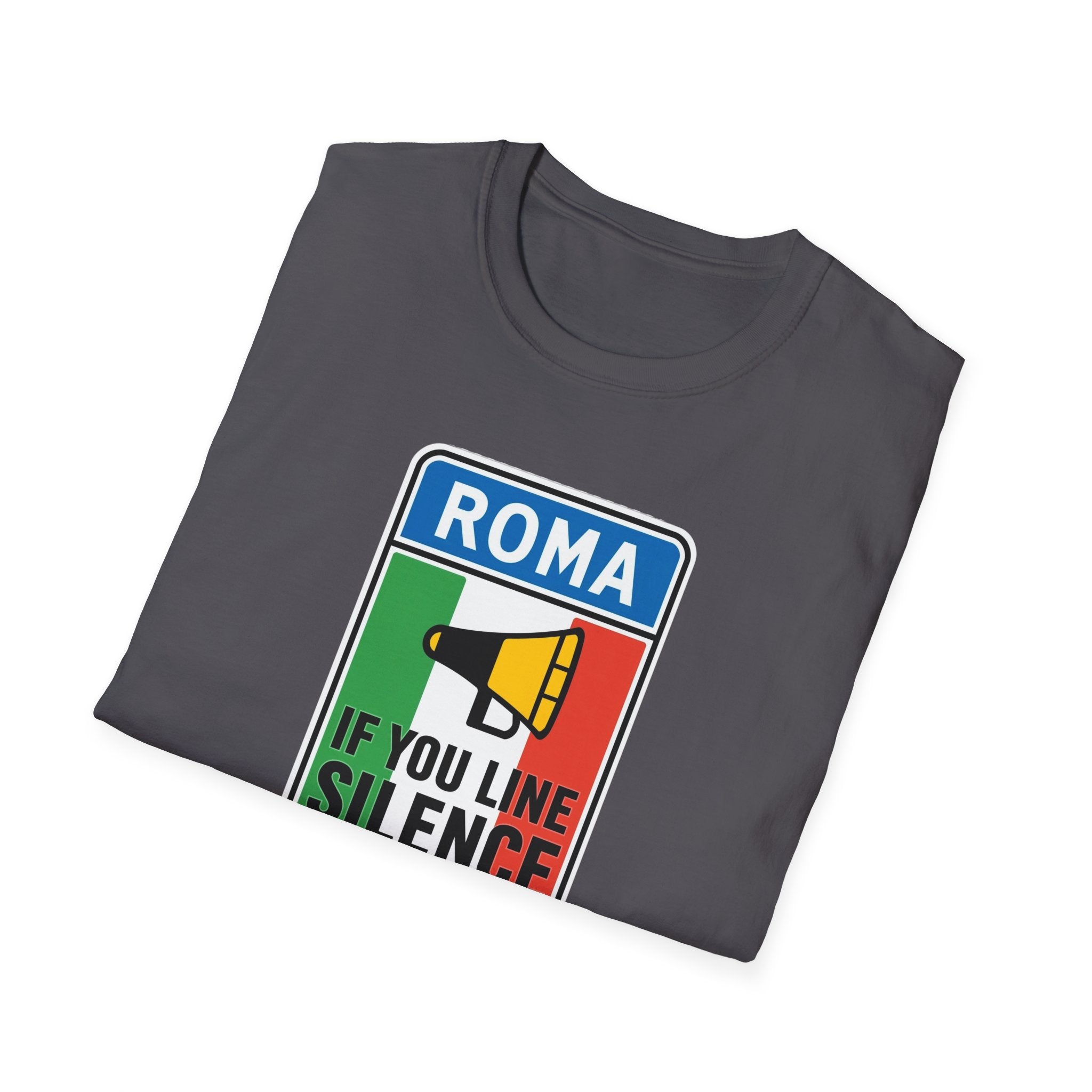Roma Italian "Honk if you like silence" Unisex Softstyle T-Shirt