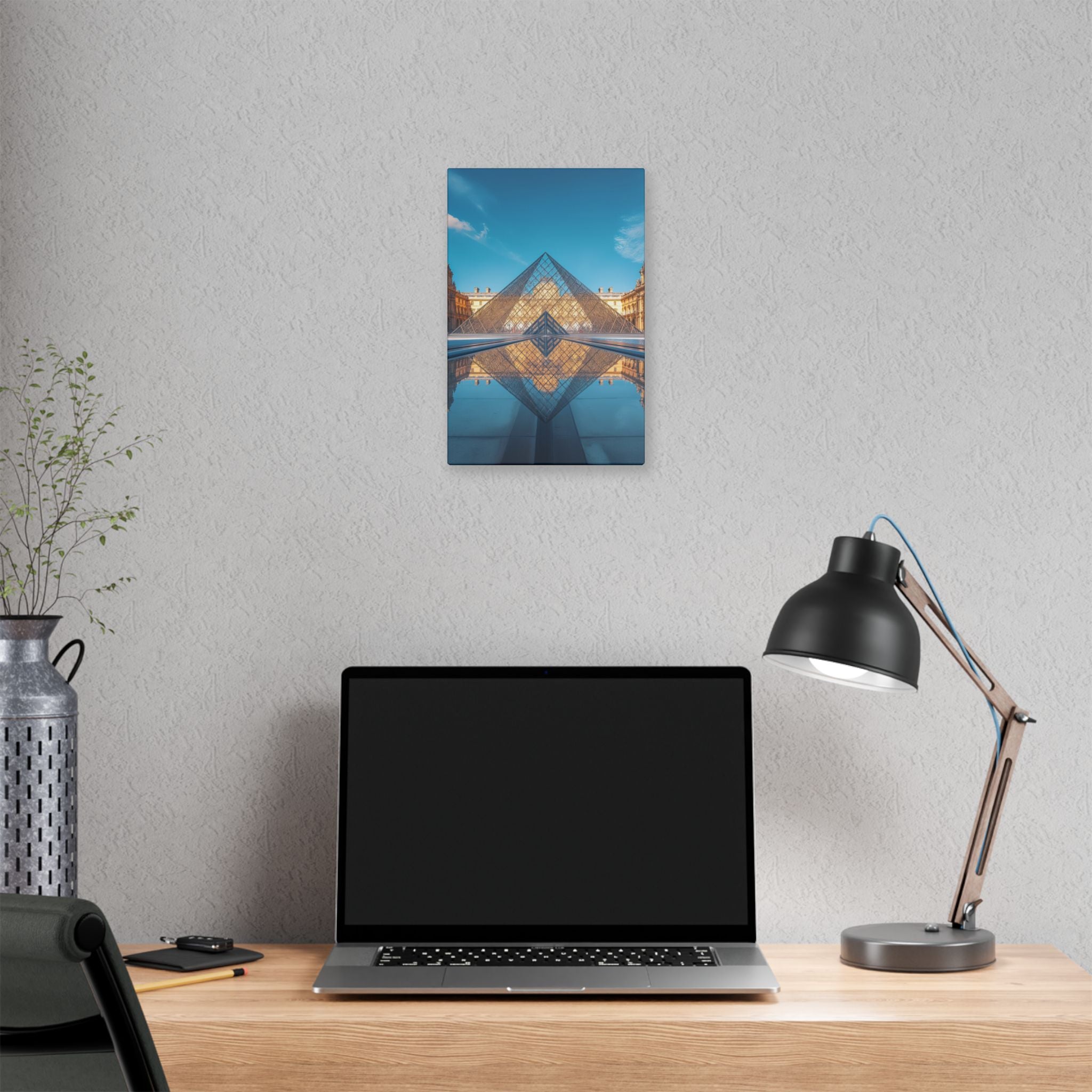 Louvre Glass Pyramid Canvas Print — Paris Travel Wall Art
