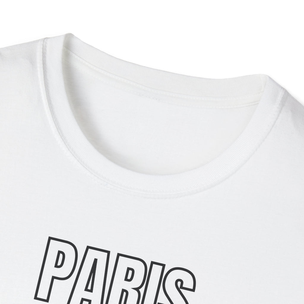 Paris Retro Stripes T-Shirt | Vintage Skyline Bars, Minimal Graphic