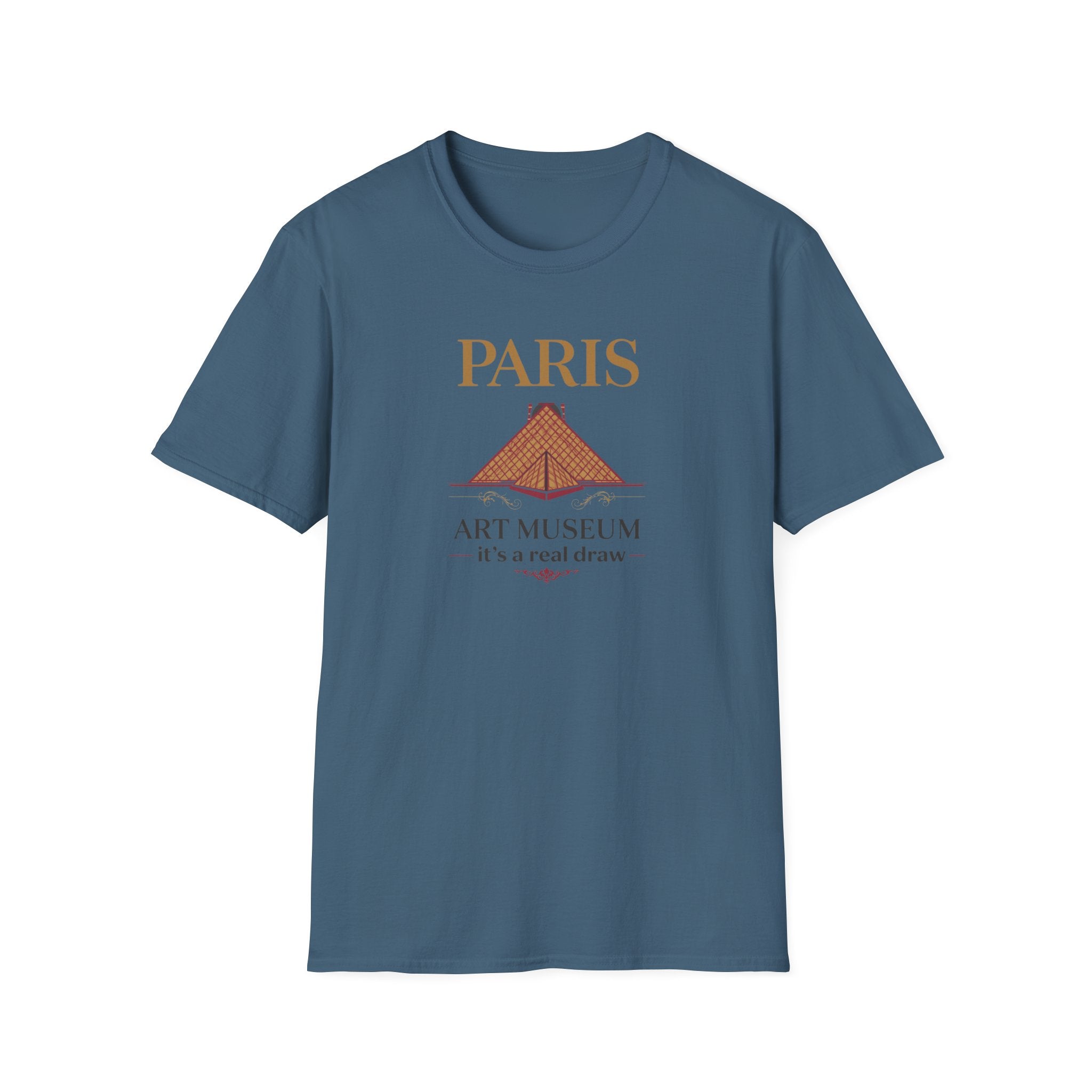 Paris Art Museum T-Shirt – 'It's a Real Draw' Louvre Pyramid Graphic Tee