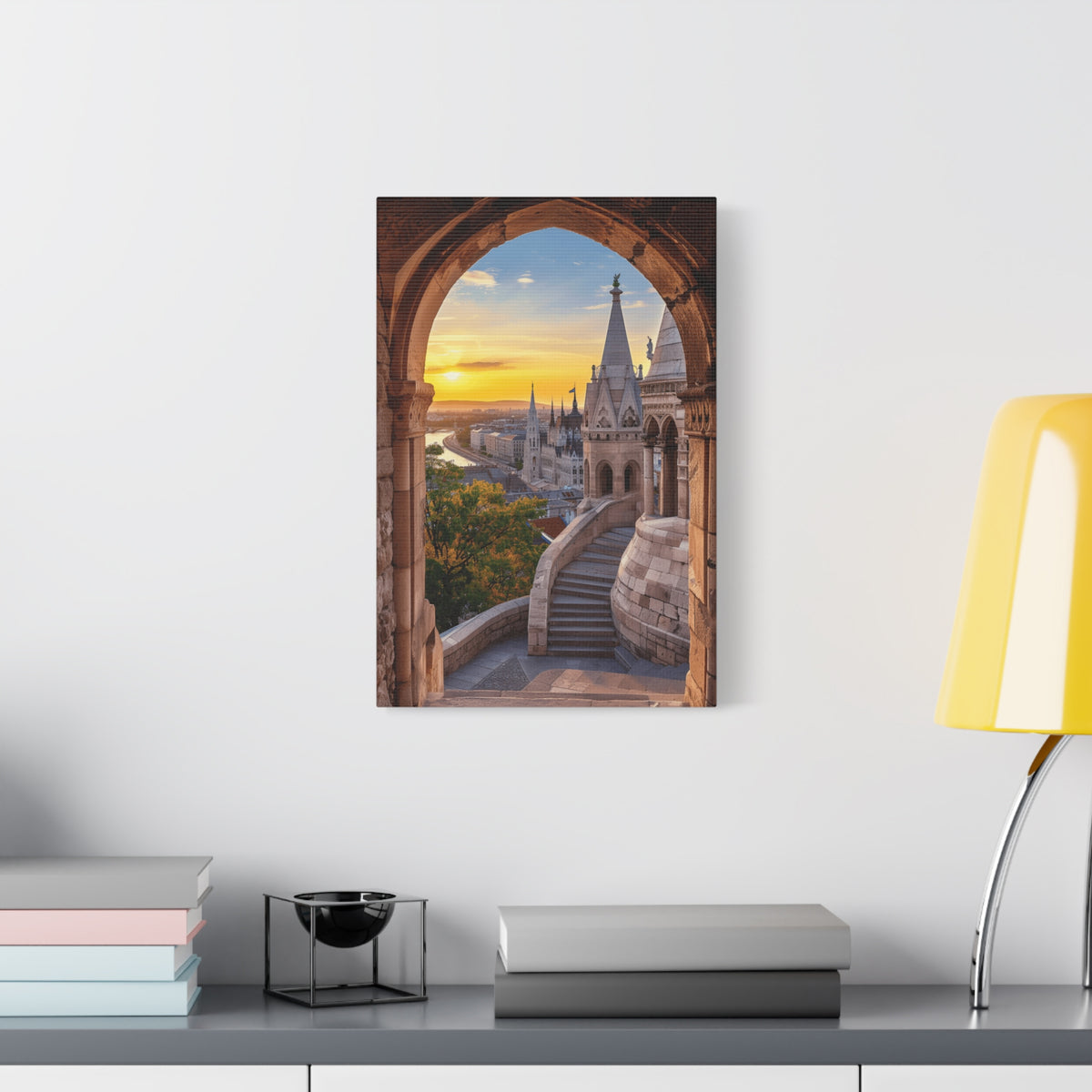 Budapest Fisherman's Bastion Sunset Canvas