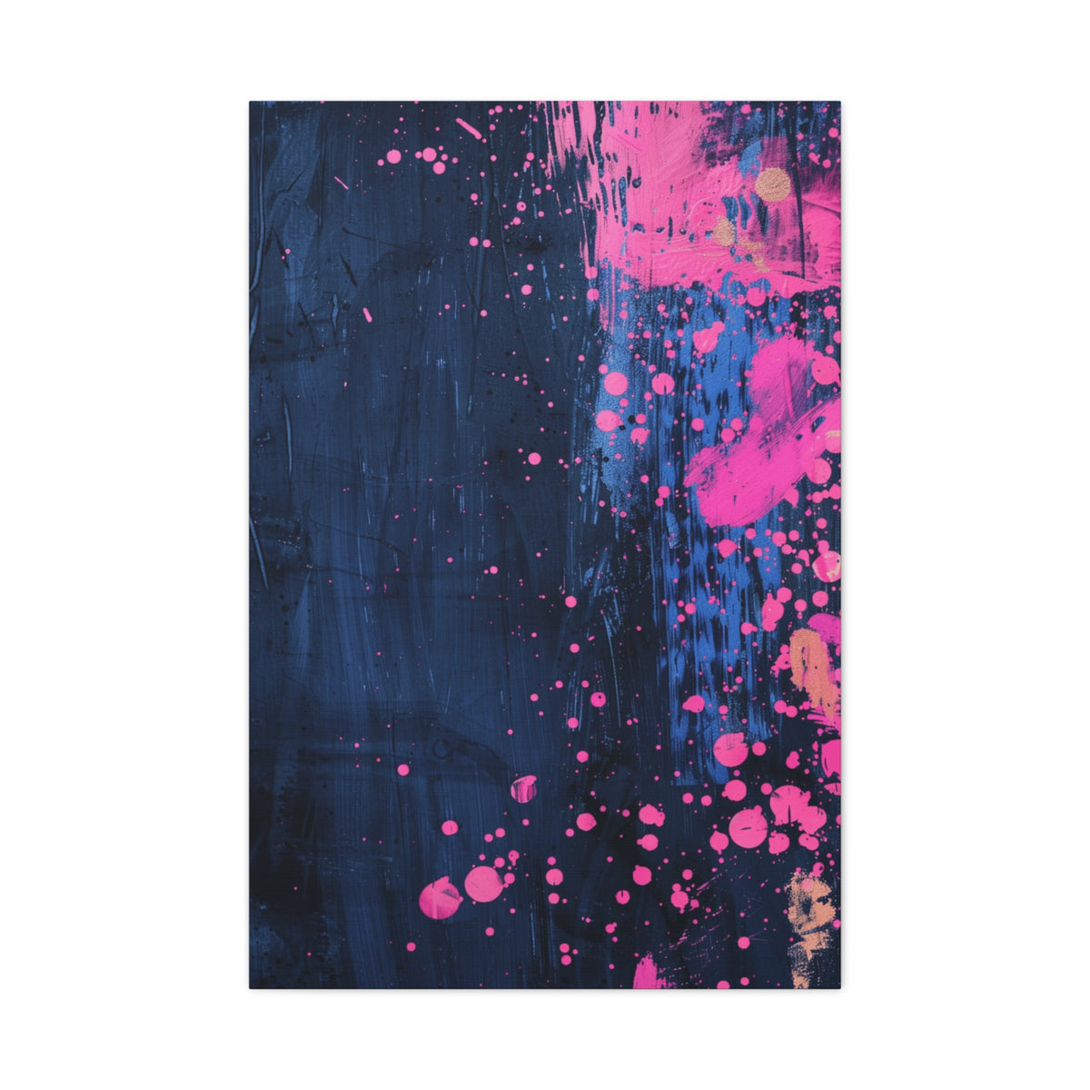 Abstract Neon Splash Canvas - Colour field painting inspired by Tokyo and Japanese artistic heritage