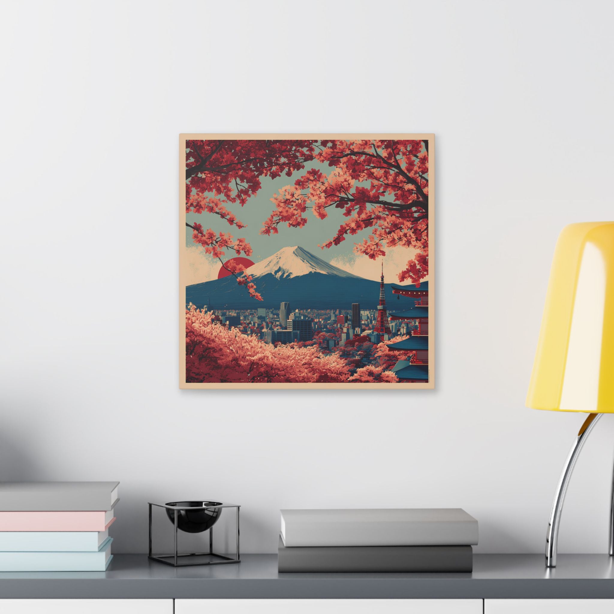 Japanese Cherry Blossom Canvas Print — Mt. Fuji Scenic Wall Art