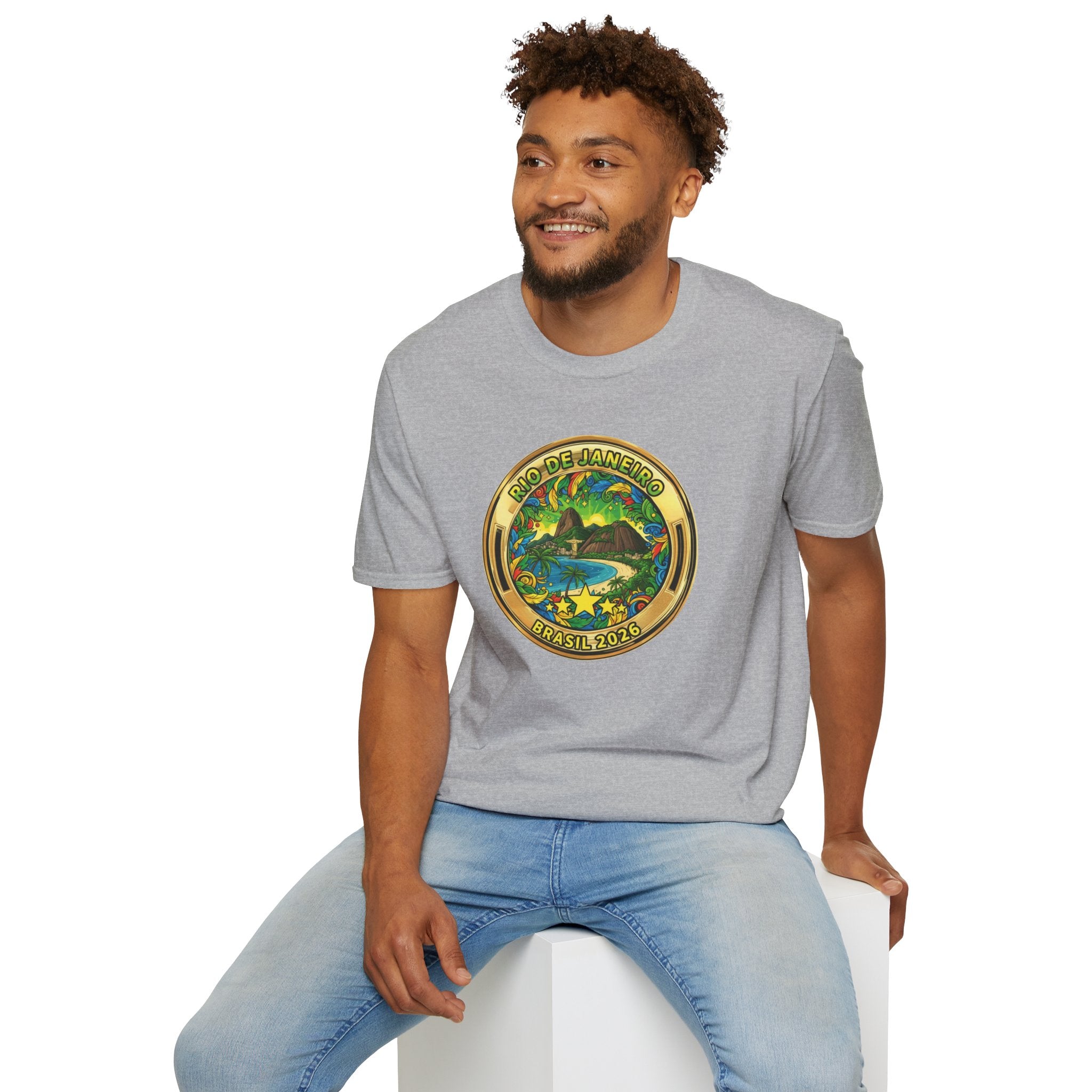 Rio de Janeiro Brazil Travel T-Shirt World Cup 2026 — Vintage Tropical Beach Badge