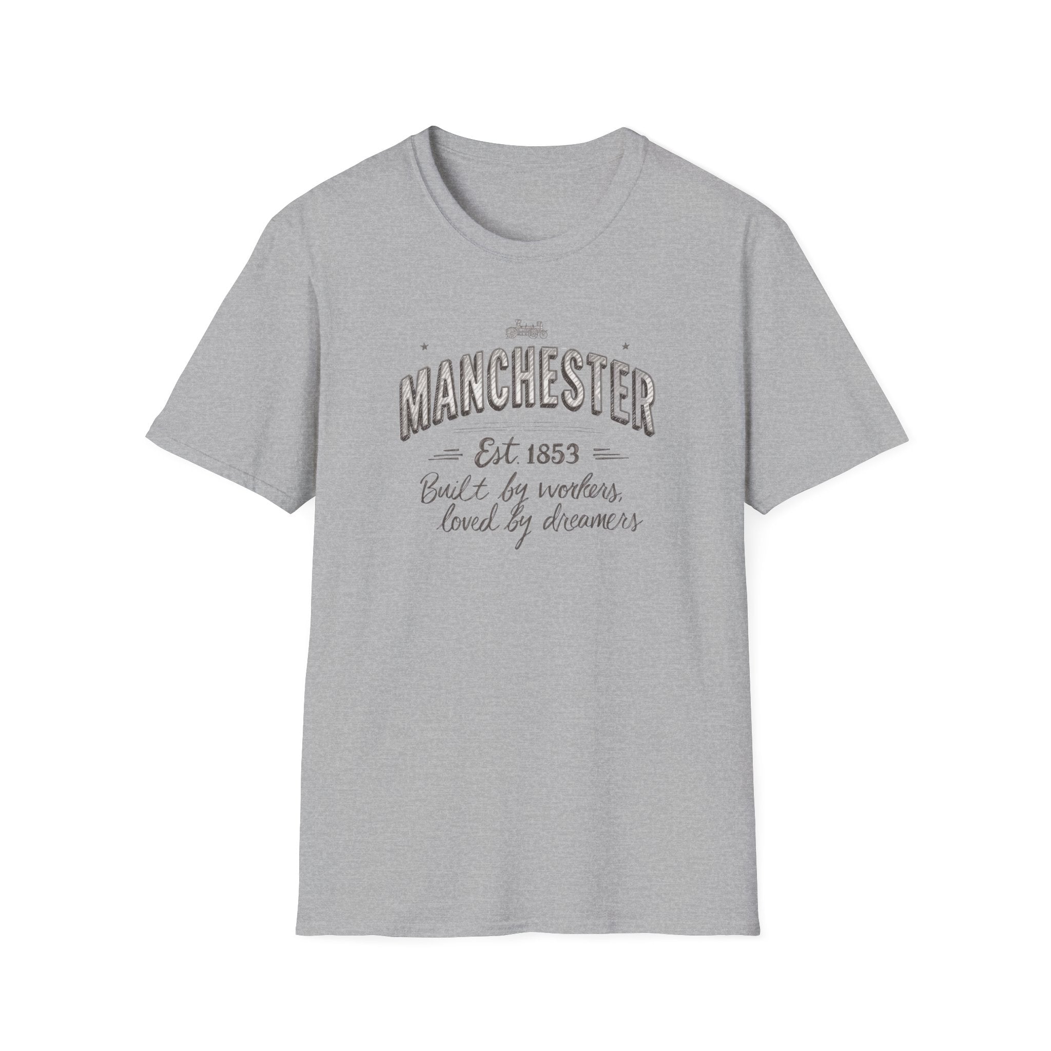 Manchester Vintage T-Shirt — "Built by Workers, Loved by Dreamers"