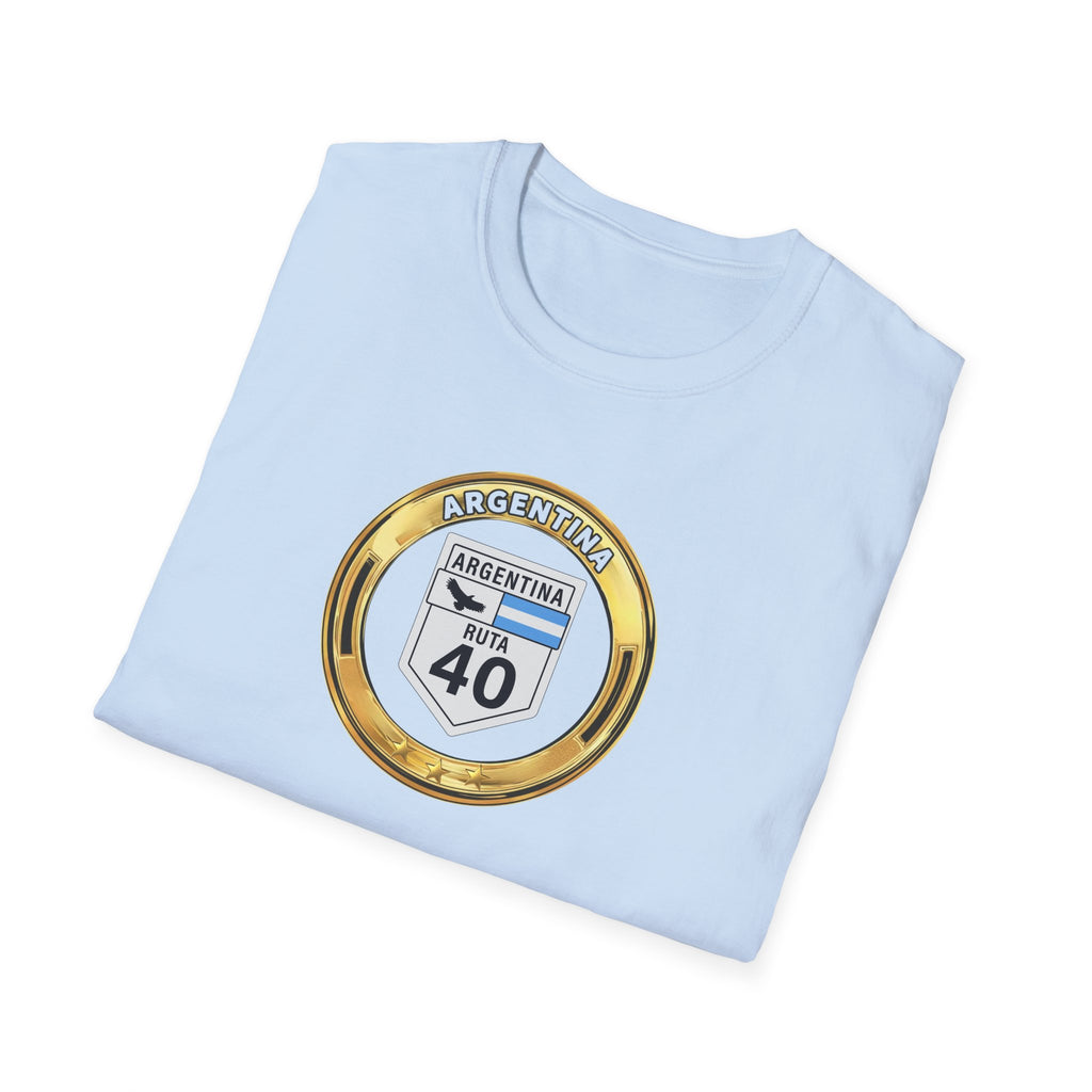 Argentina Route 40 T‑Shirt 3 Stars World Cup 2026— Vintage Ruta 40 Road Sign Tee