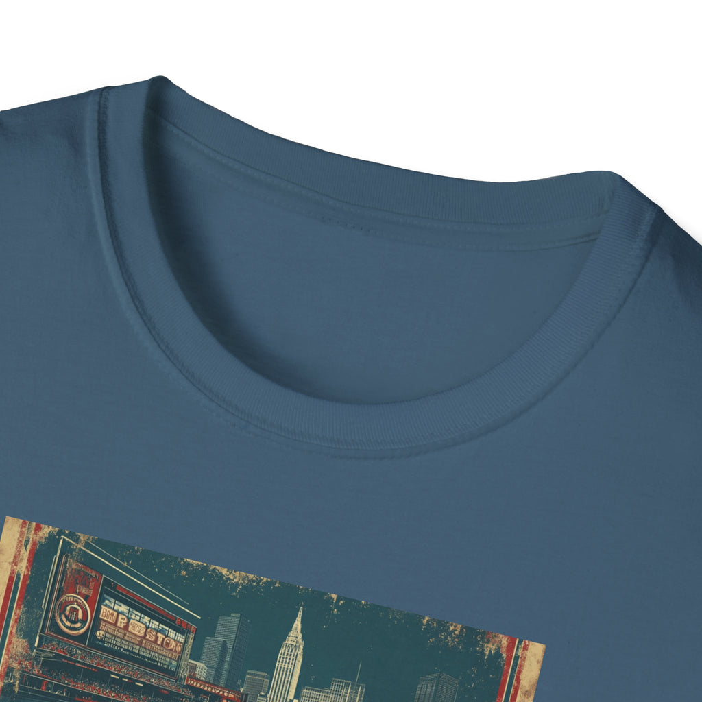 Boston Vintage Baseball T-Shirt | City Skyline, Retro Sports Design