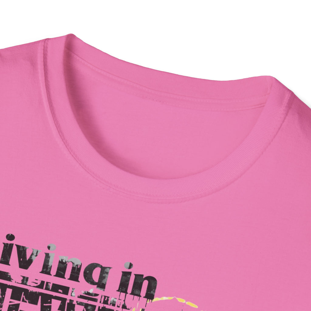 New York Skyline T-Shirt — 'Living in New York' Urban Watercolor Tee