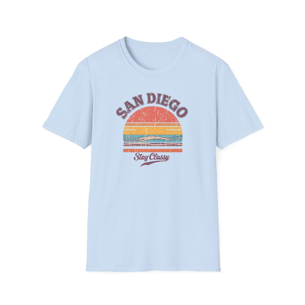 San Diego Retro Sunset T-Shirt — Stay Classy Vintage Beach Tee